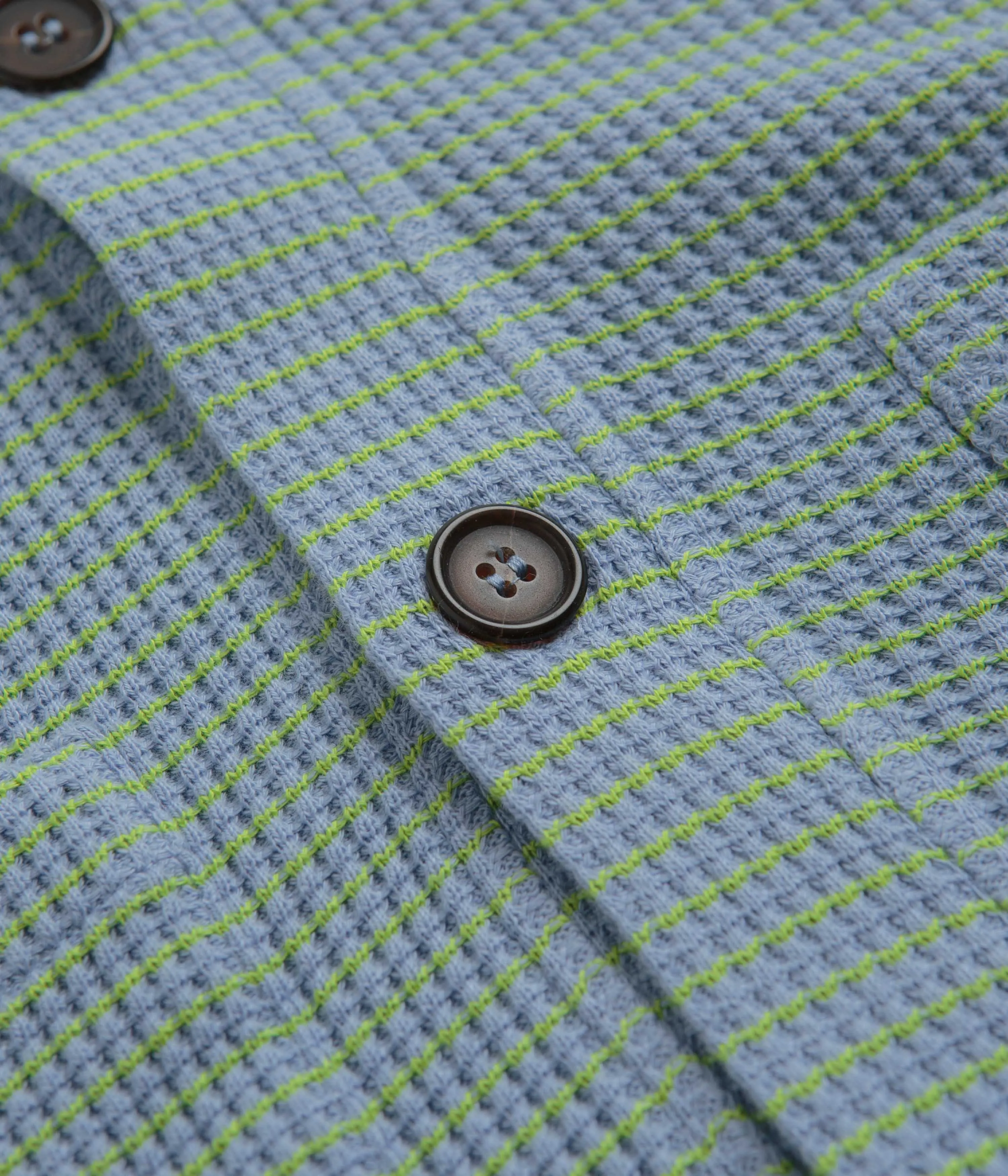 Fresh Chic product patch uniqueness Universal Works Dickie Cardigan - Sky