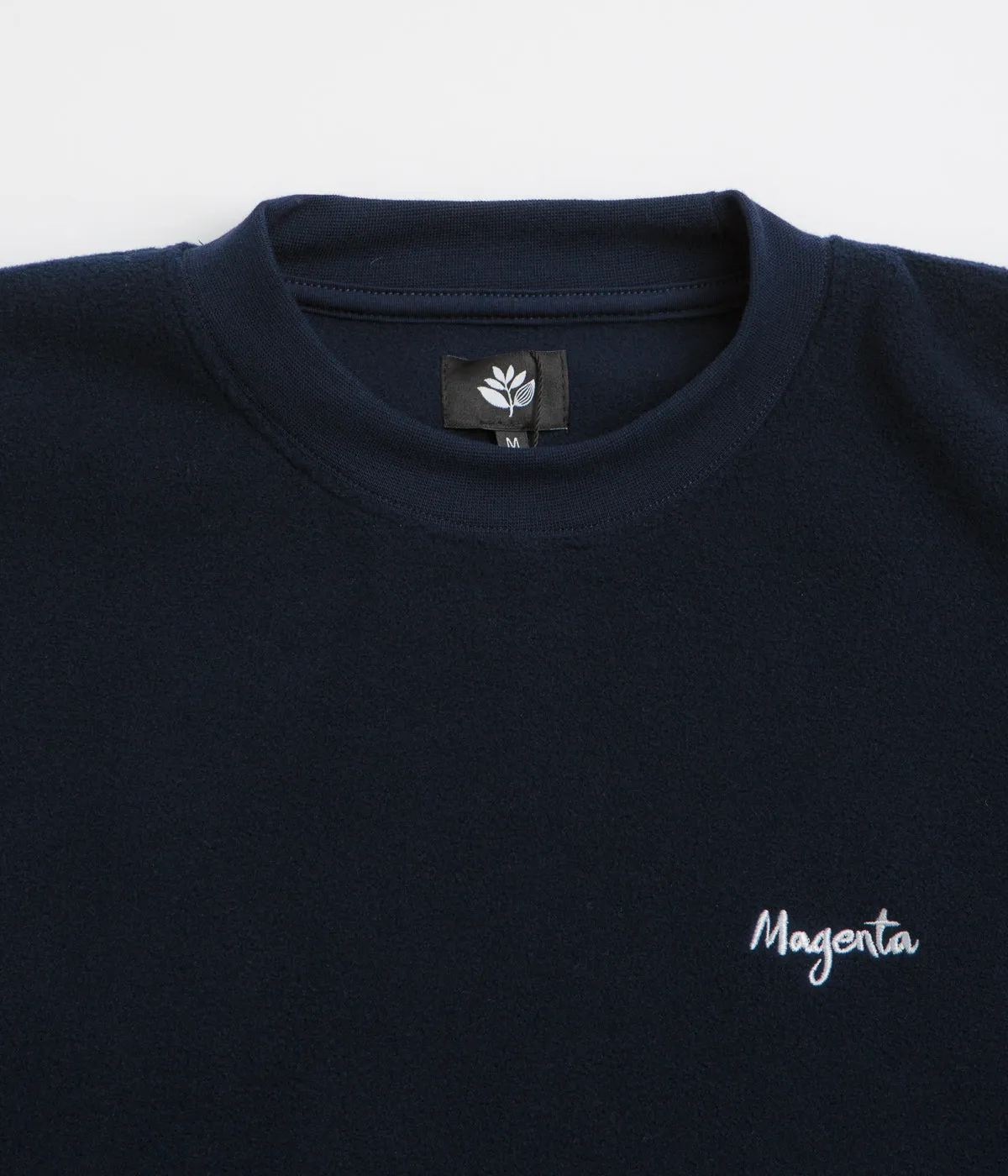 appropriate for parties Magenta Script Crewneck Sweatshirt - Navy