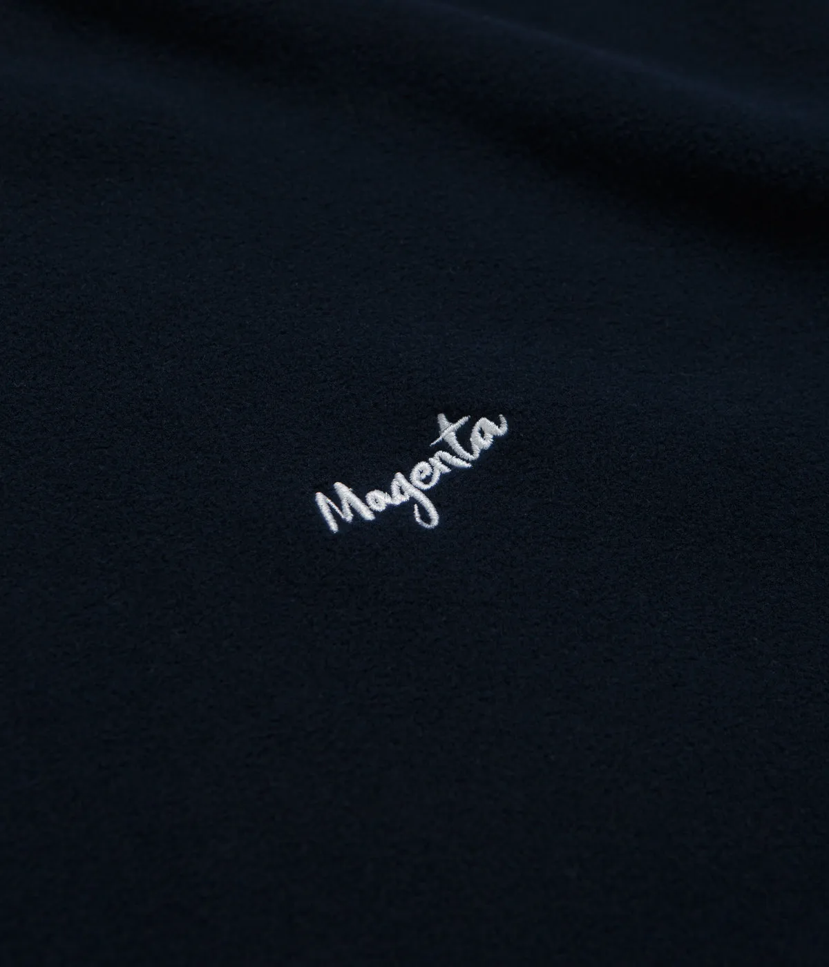 Oversized Design Magenta Script Crewneck Sweatshirt - Navy