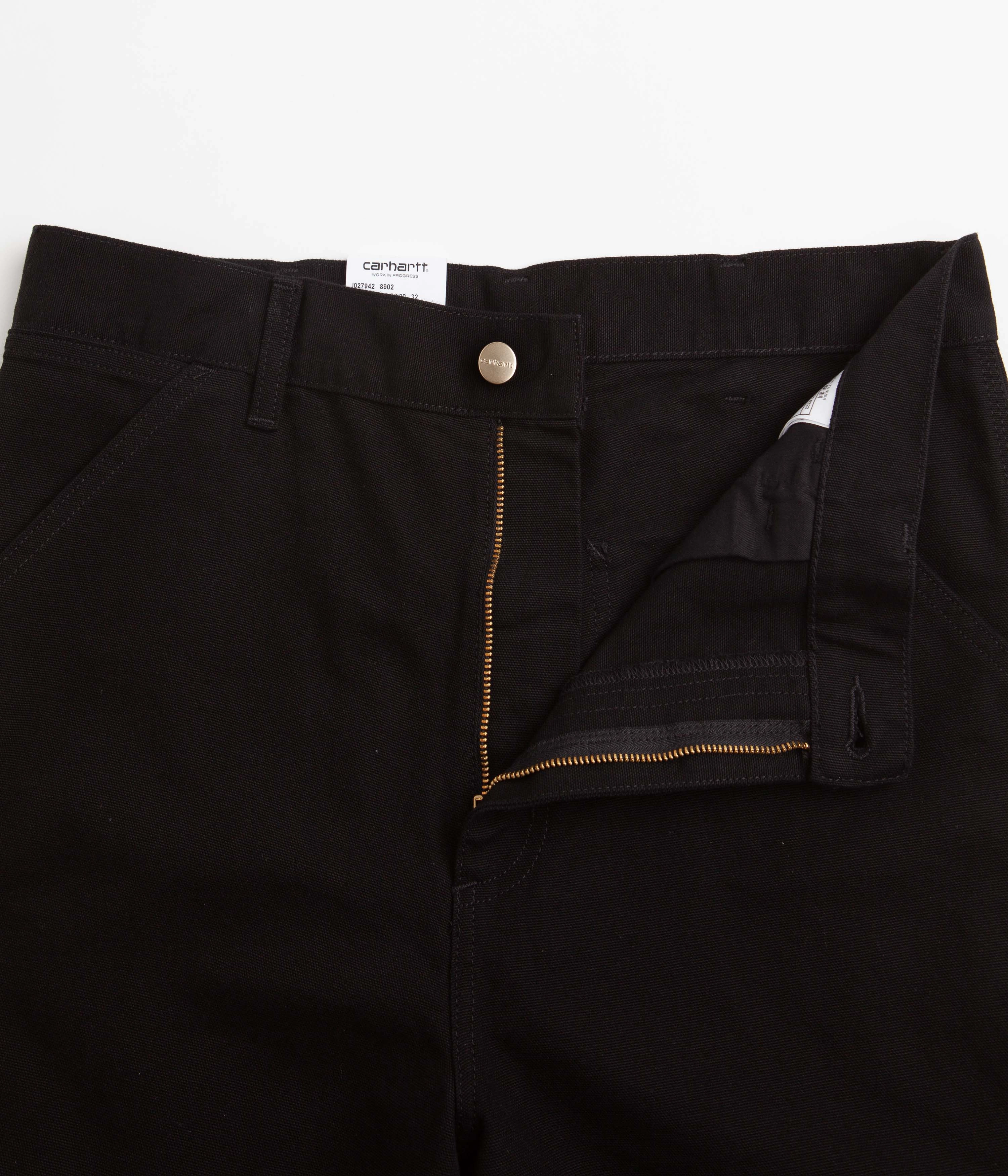 Carhartt Single Knee Shorts - Black Rinsed Simple Mood Anti Cling Technology