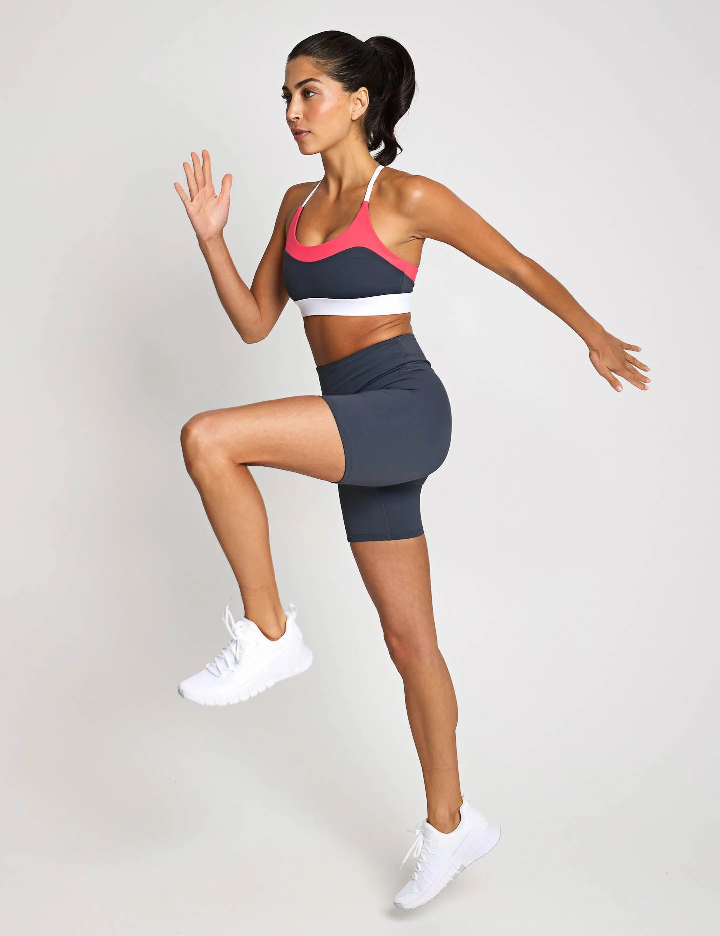 The Limitless Shorts Set - Charcoal/Coral Anti Odor Treatment Travel Ready