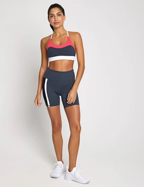 Unisex Flexible Pocket Placement The Limitless Shorts Set - Charcoal/Coral