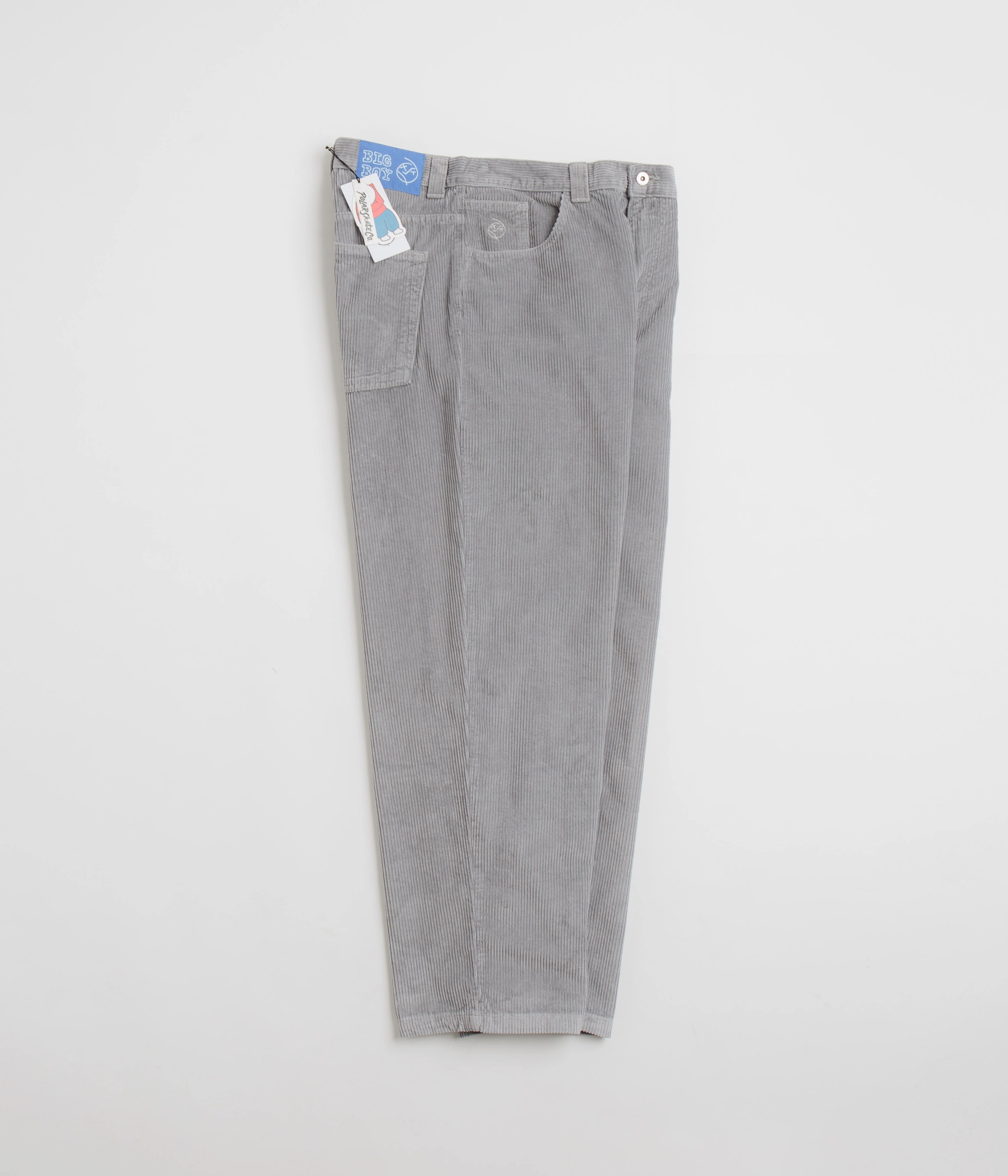 Polar Big Boy Cord Pants - Silver Secure Cuff Design Elastic waist