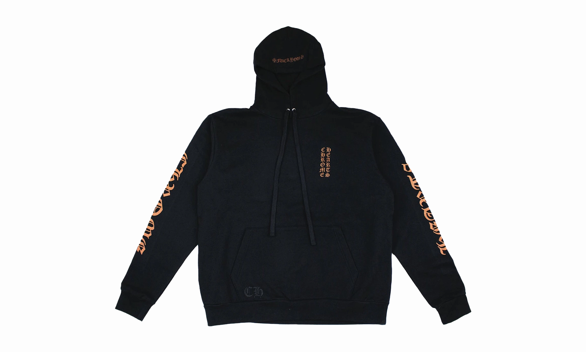 Vertical Logo Fu Hoodie "Black / Brown"