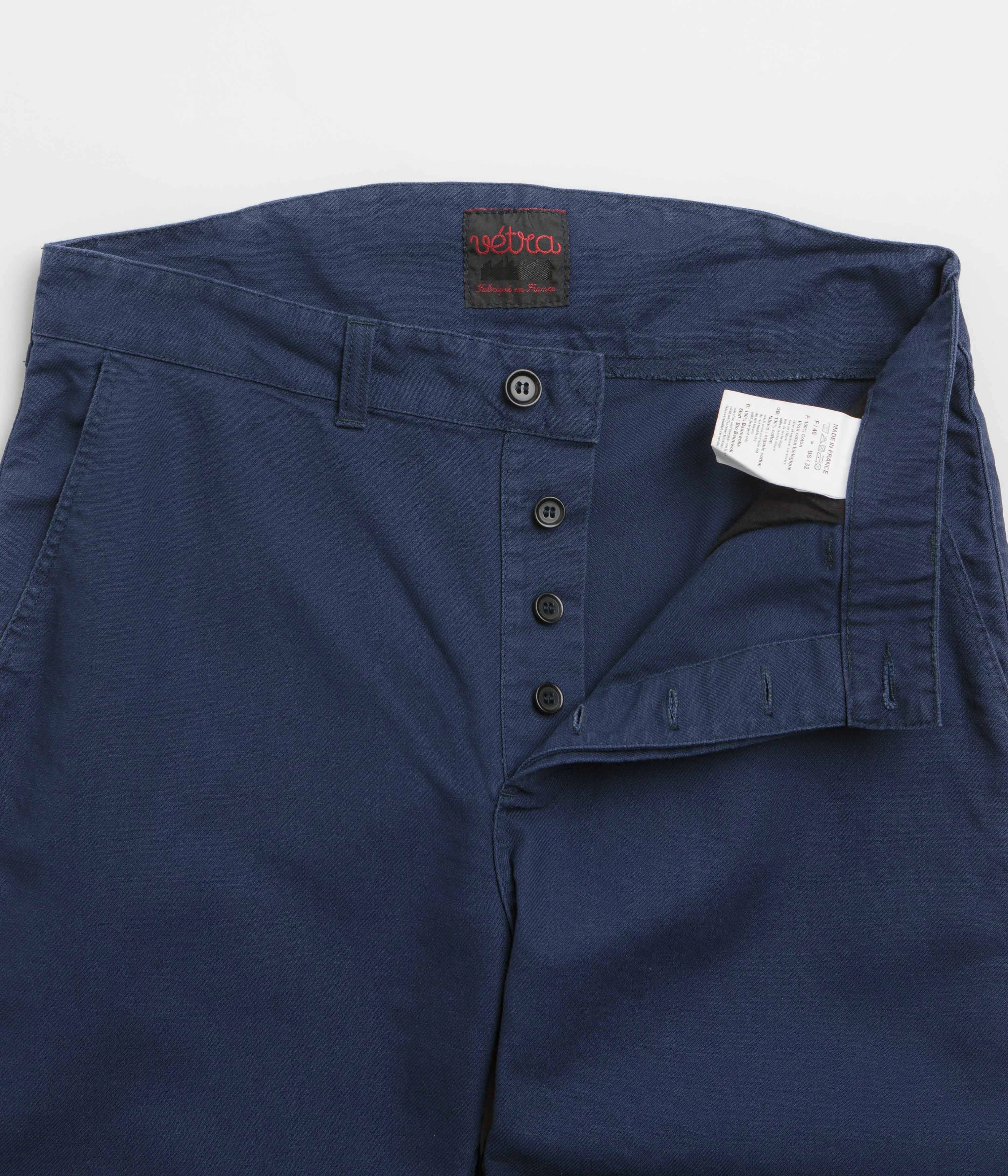 Odor Control Tech Button front Vetra 500C High Rise Trousers - Navy