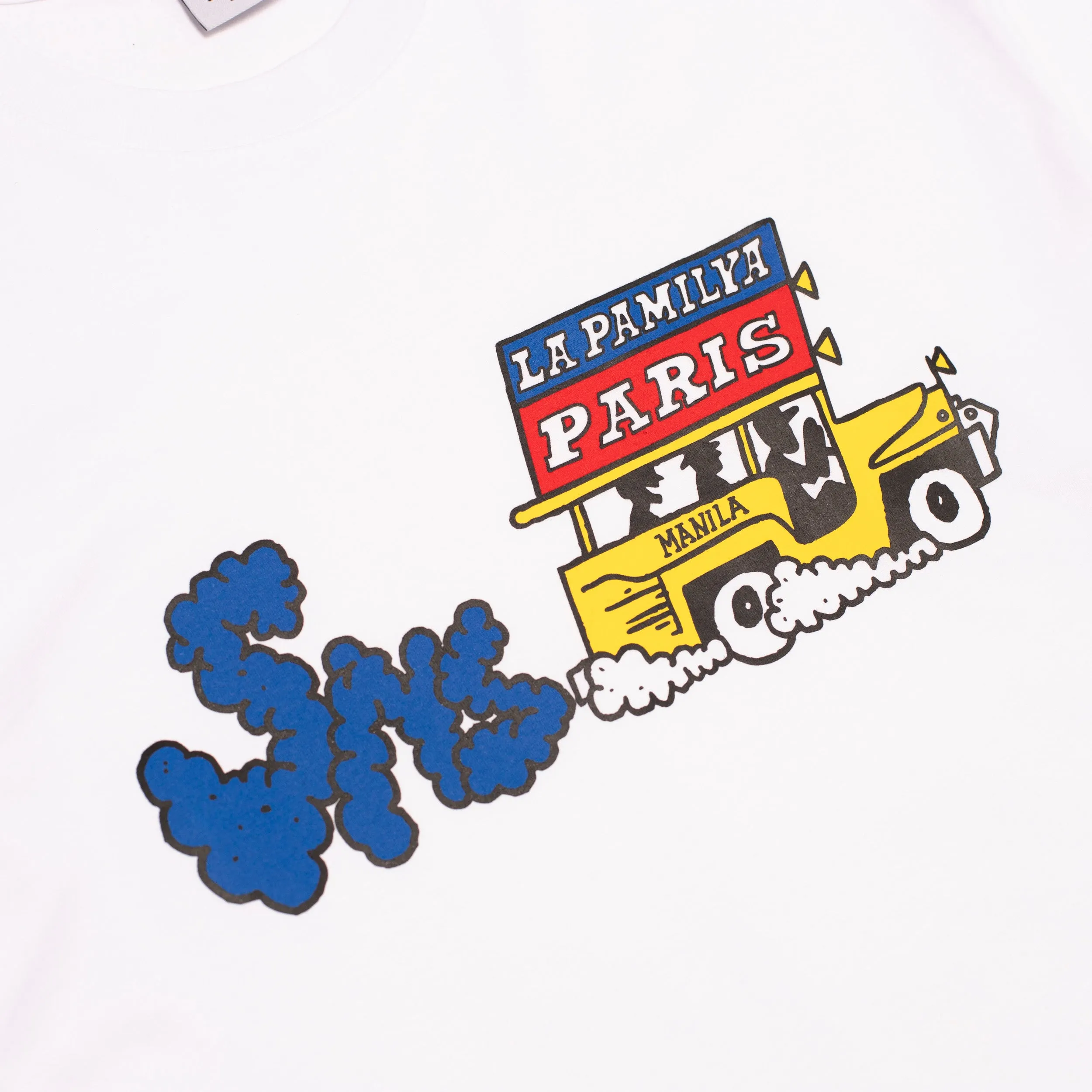 SNS x La Pamilya Jeepney Tee Humid climate skating event