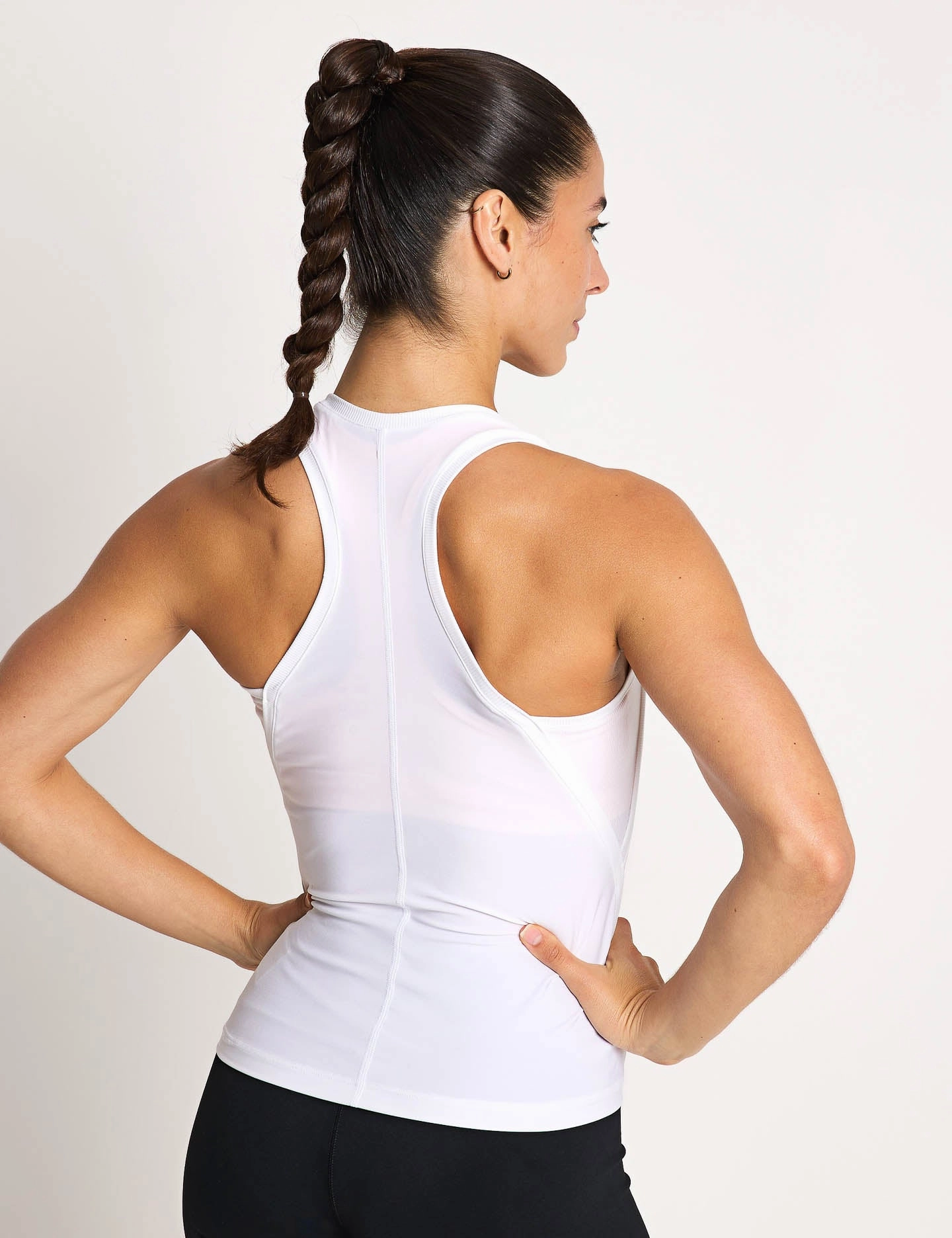 Victory Dri-FIT Tennis Tank Top - White/Black Anatomical Seam Placement Odor Control Nanotechnology