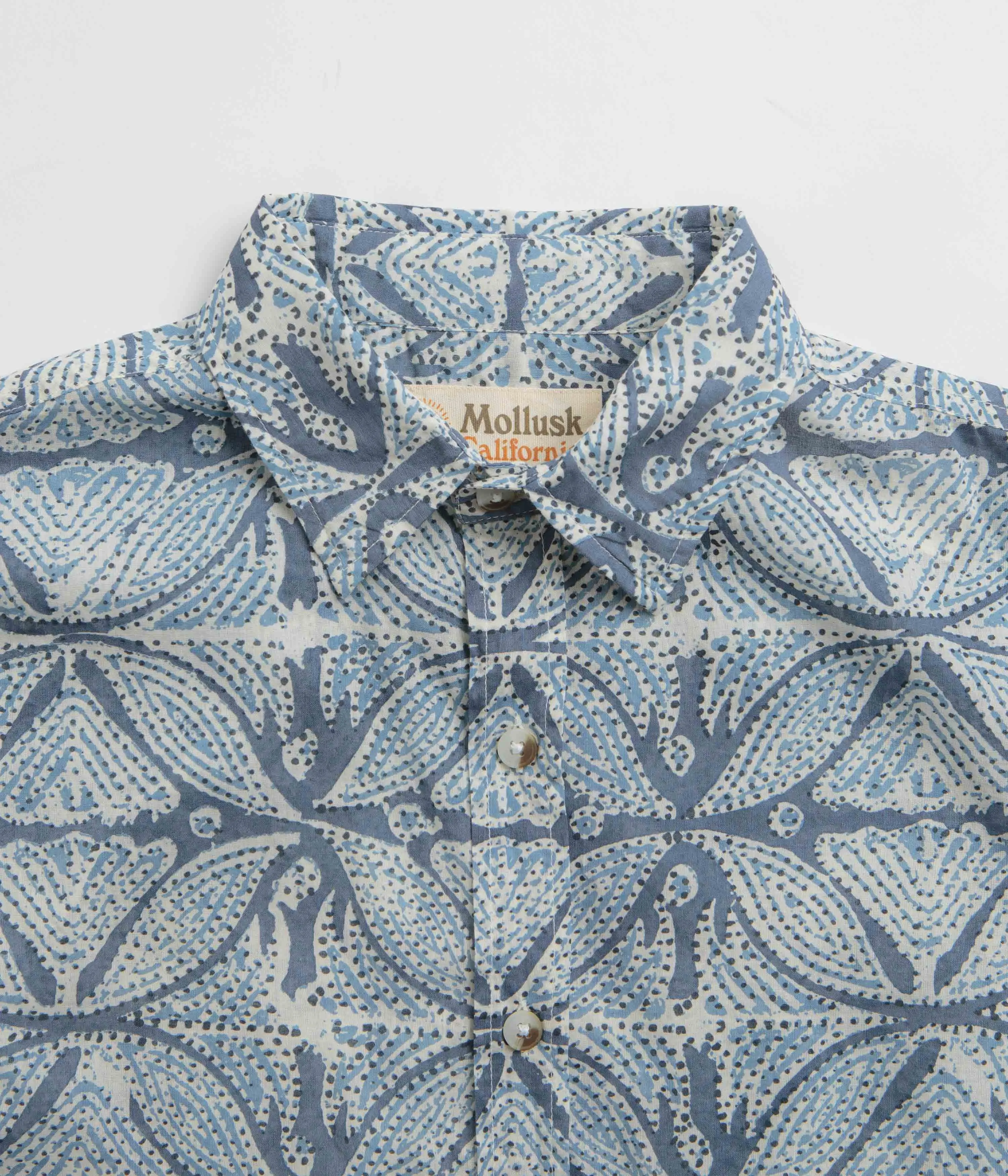 Eco Friendly Material Odor control Mollusk Summer Shirt - Blue Flowers