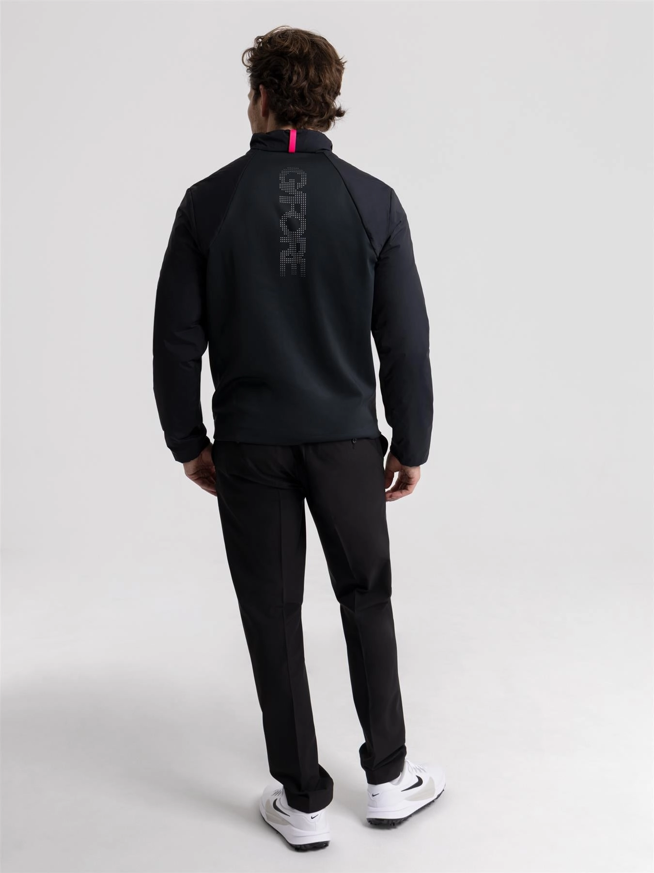 Grid Backlined Interior S&T TG X Highlight The Maverick Hybrid Stretch Jacket Onyx