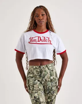 Von Dutch Signature Cropped Tee AntiPillingFabric Happy Core