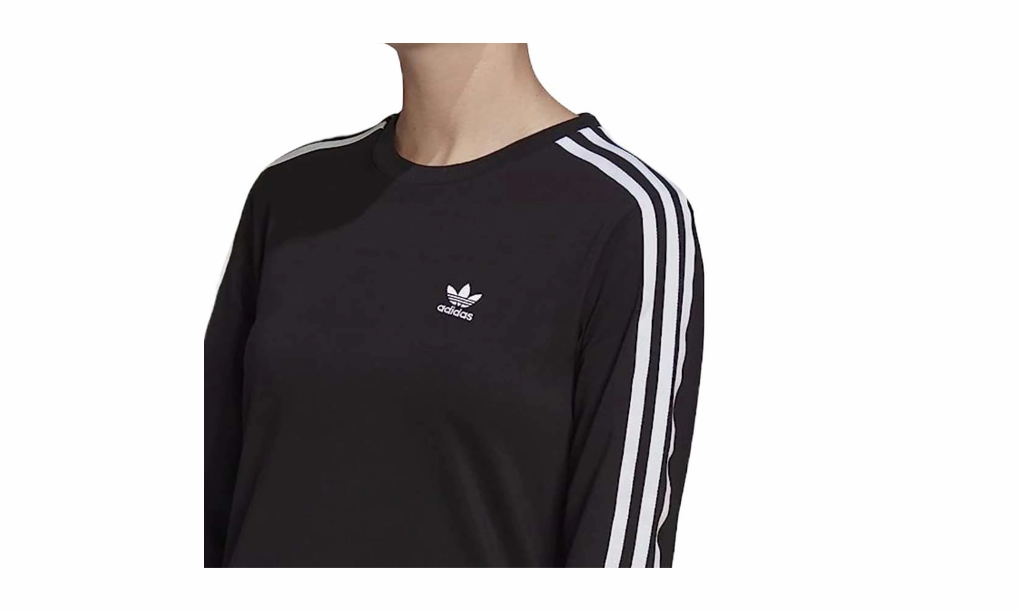 W Adicolor LS Tee "BLACK" Plane Mood Compression Fit