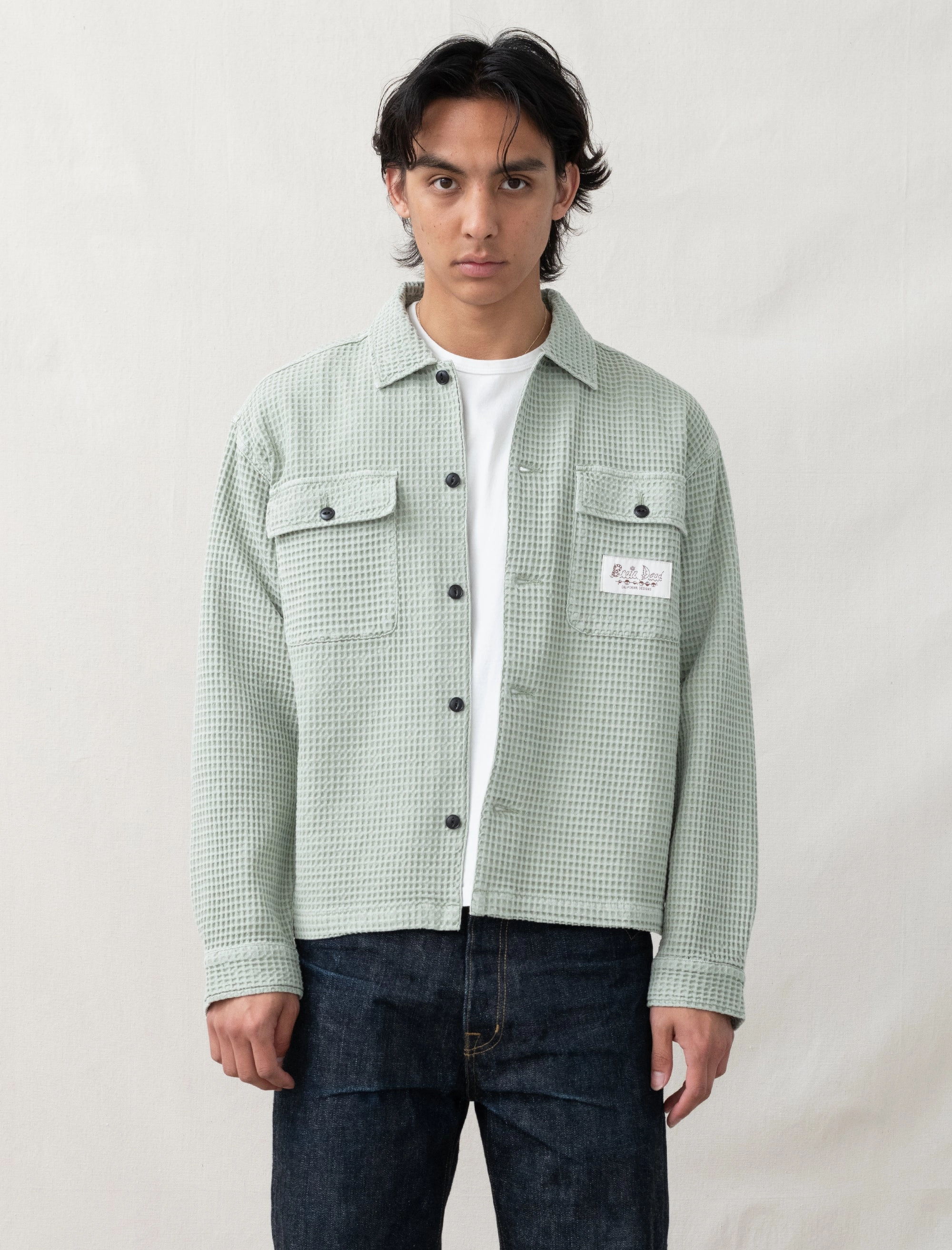 MoistureWickingMaterial Waffle Shirt (Stone)