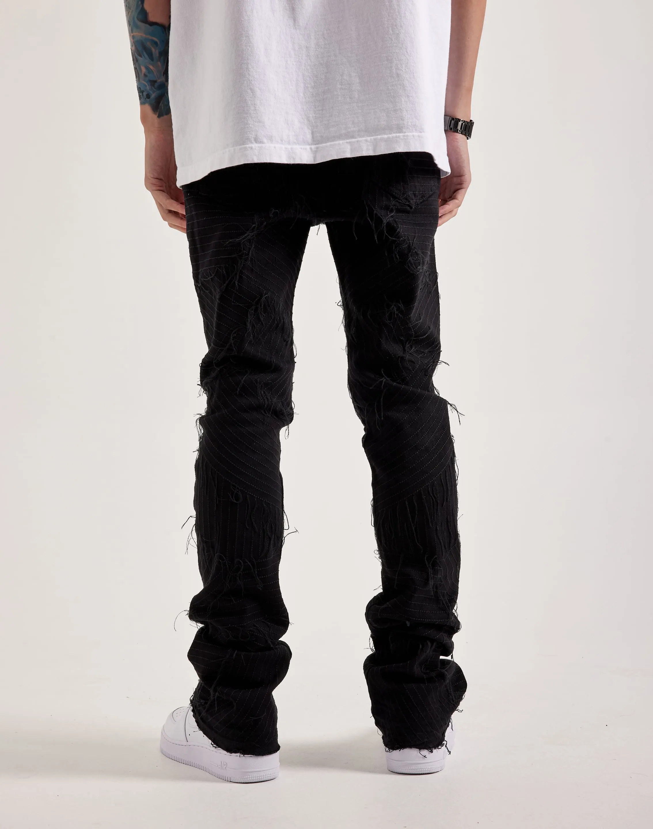 WAIMEA Geometric Frayed Jeans Speed Soul