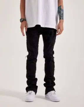 WAIMEA Geometric Frayed Jeans Organic Ease