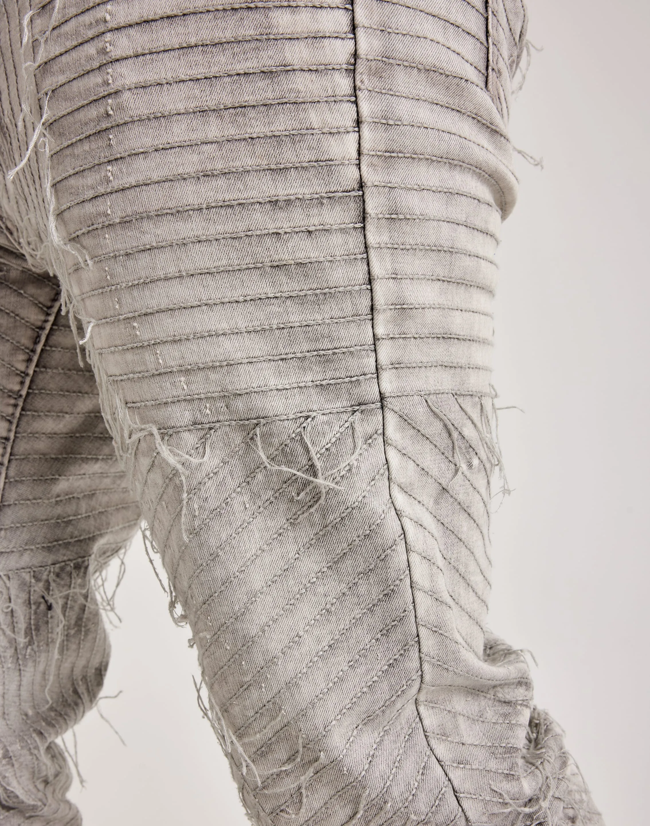 Crystal Soul Music Mood WAIMEA Geometric Frayed Jeans