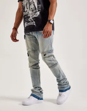 Heroine Glow WAIMEA Overdyed Stacked Cargo Jeans