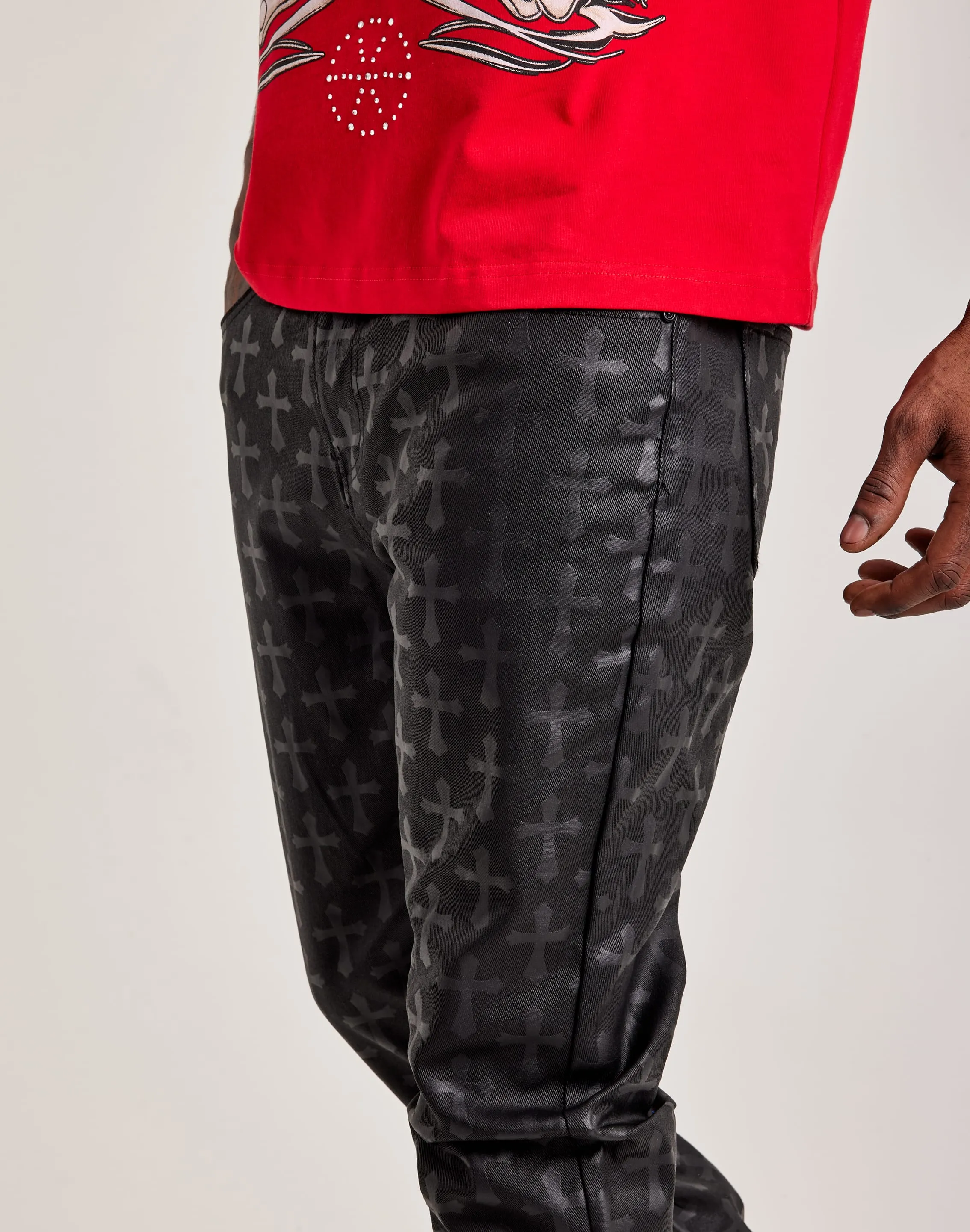 WAIMEA Stacked Coated Flare Jeans QuickReleaseFastener