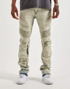 Modular Attachment System WAIMEA Stacked Moto Jeans