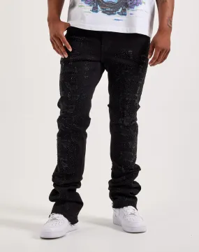 Daily Use WAIMEA Stacked Rhinestone Jeans
