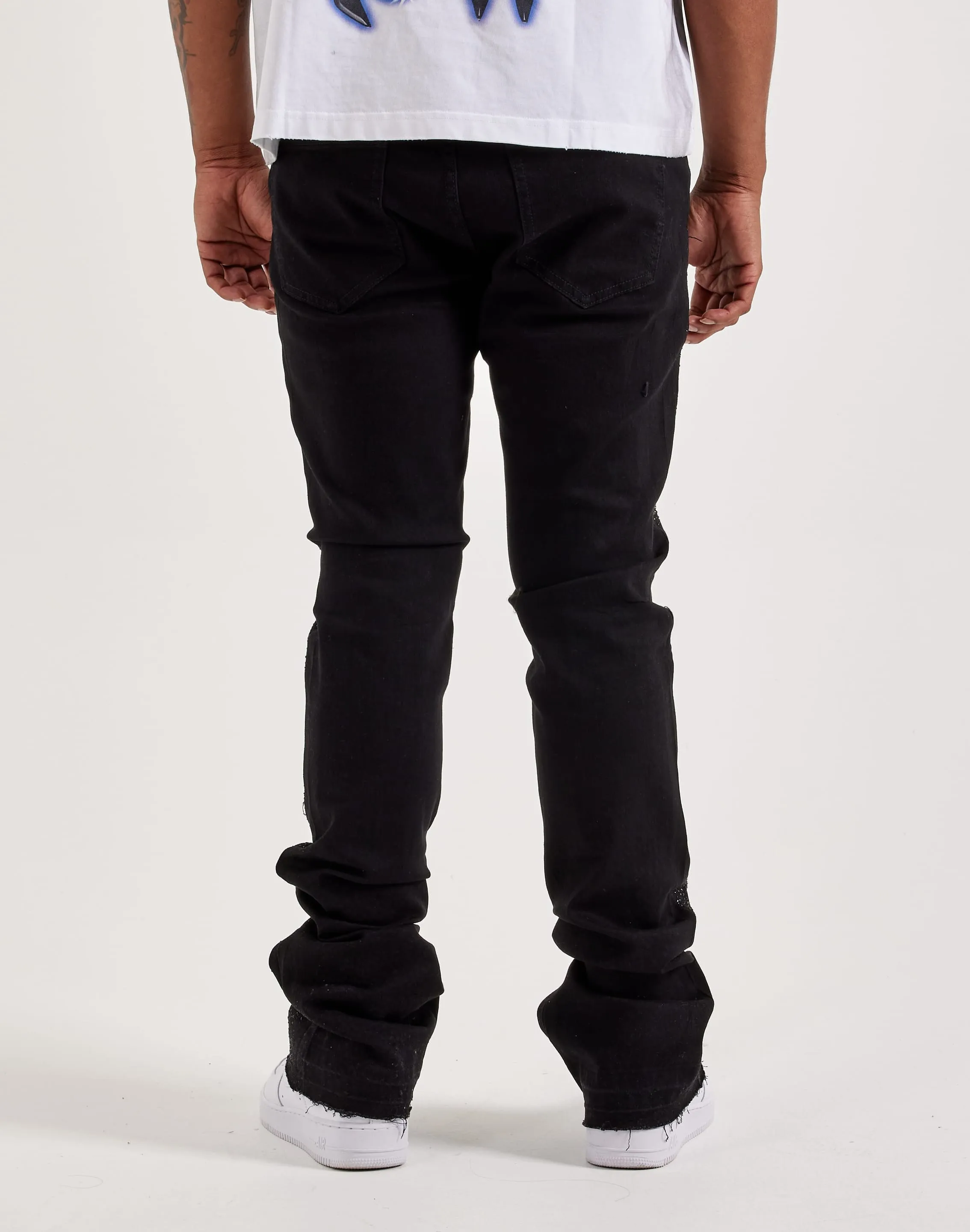 Dance Flow WaterRepellentFinish WAIMEA Stacked Rhinestone Jeans
