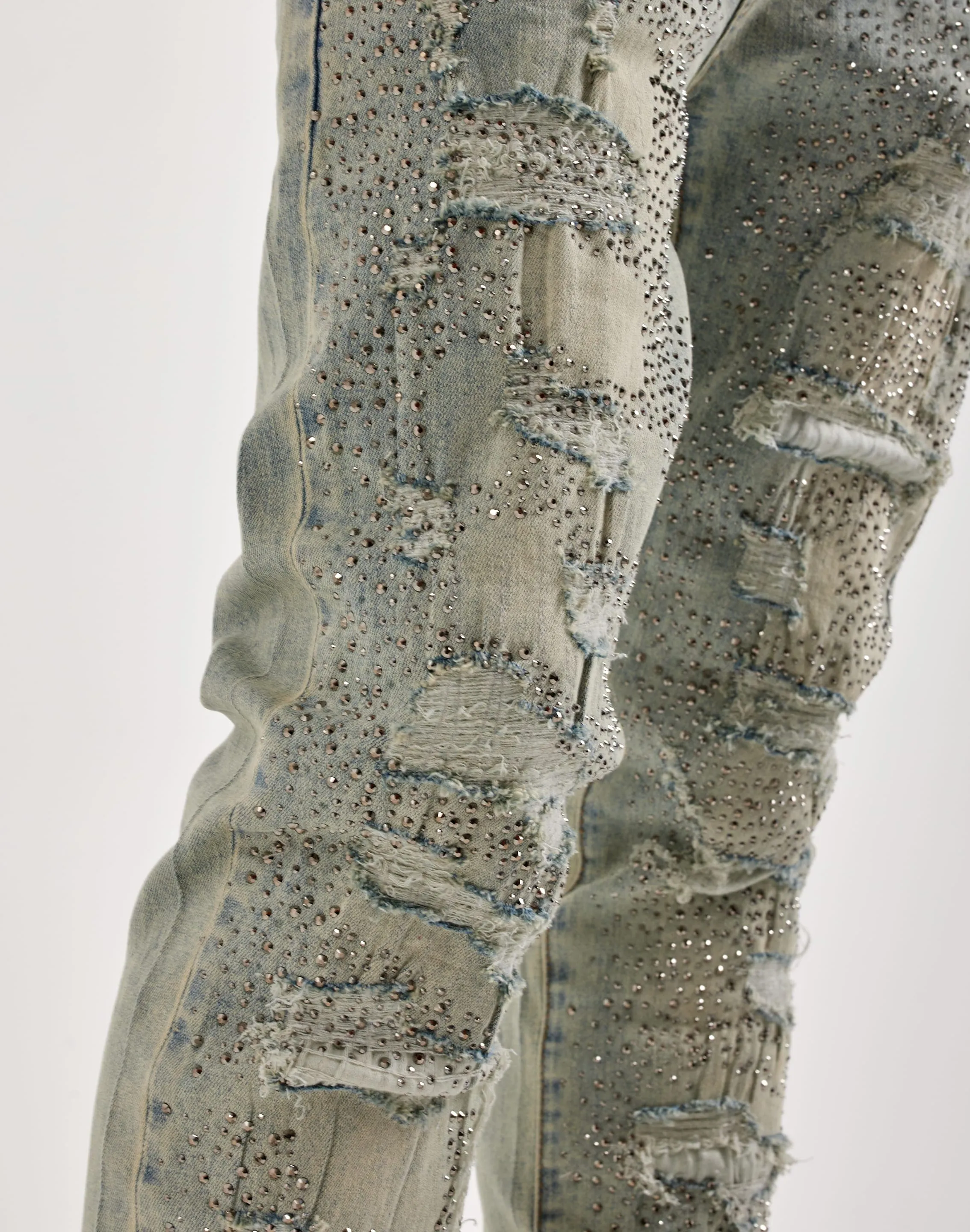 Work Safe ZeroWasteProduction WAIMEA Stacked Rhinestone Jeans