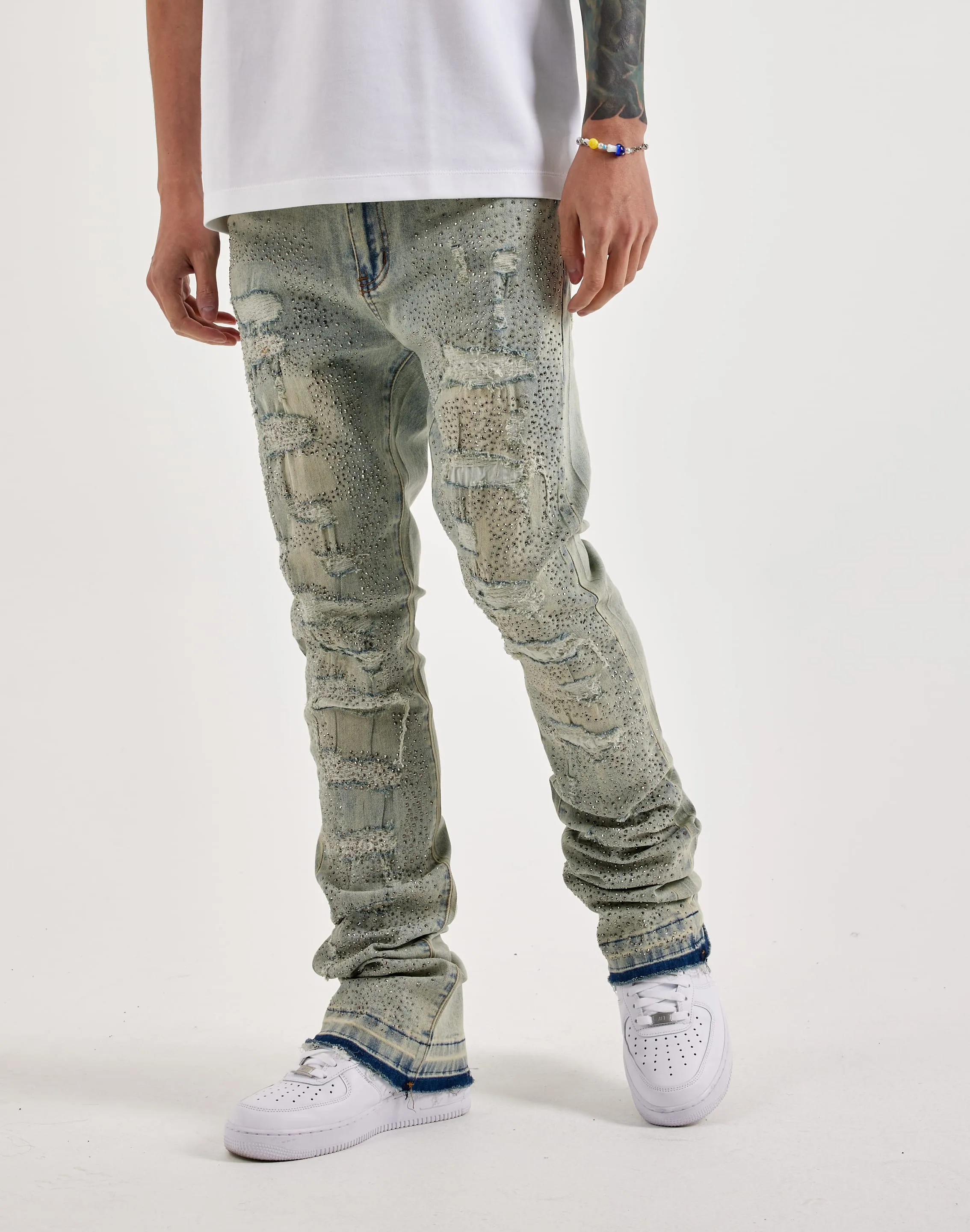 Smooth Line WAIMEA Stacked Rhinestone Jeans