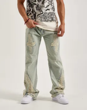 WAIMEA Super Flared Denim Jeans Shape Hug EcoDyeProcess