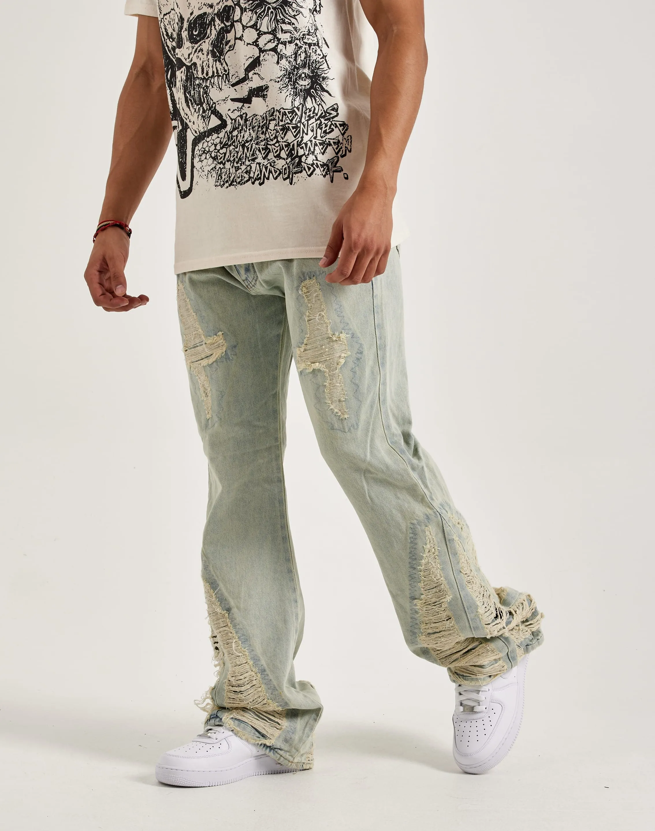 WAIMEA Super Flared Denim Jeans Travel Light