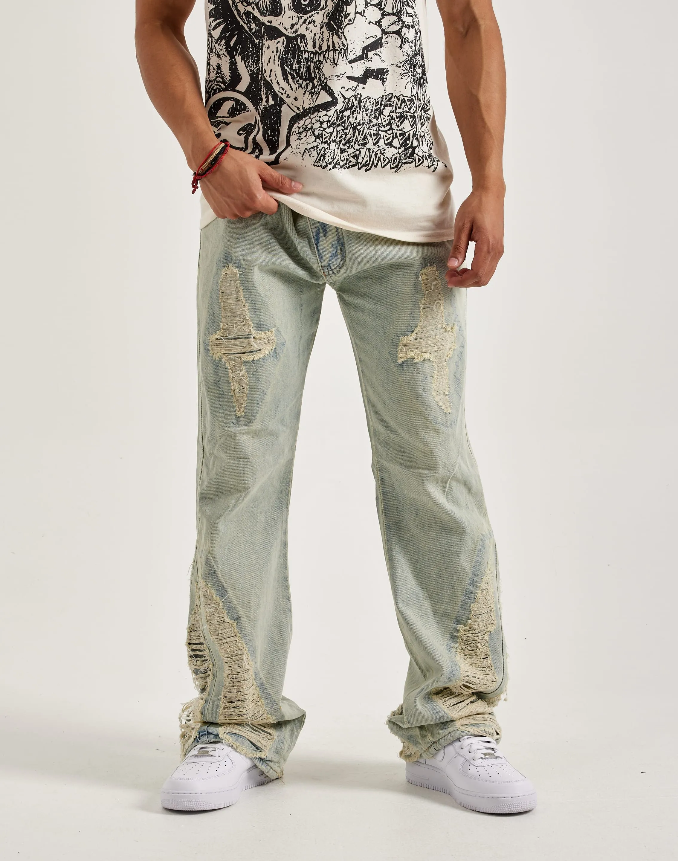 WAIMEA Super Flared Denim Jeans Shape Hug EcoDyeProcess