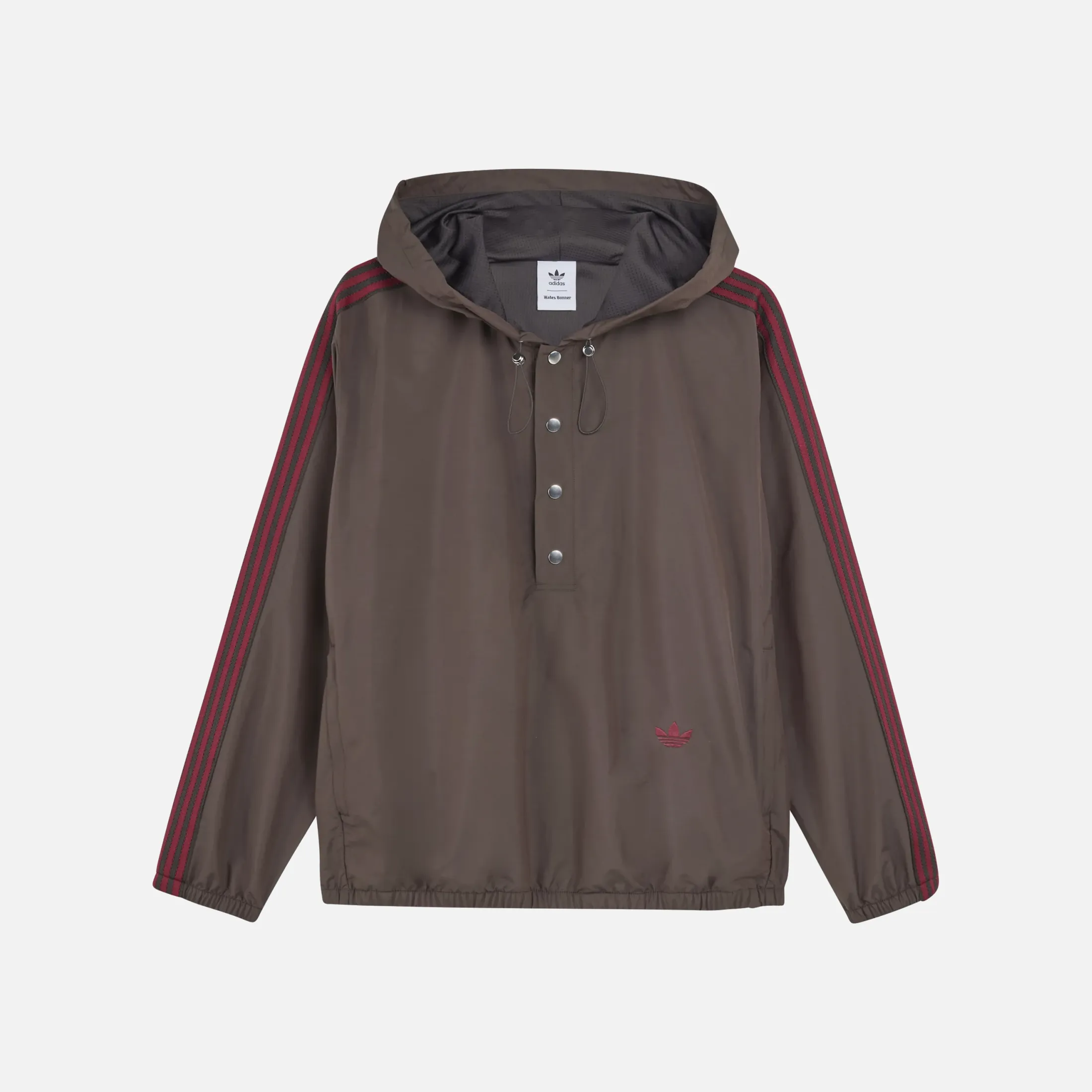 WALES BONNER X ADIDAS NYLON ANORAK - NIGHT BROWN CompactFold