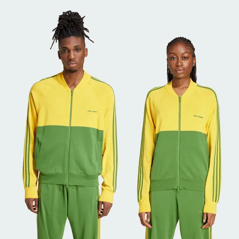 Lightweight insulation FourWay Stretch WALES BONNER X ADIDAS NYLON KNIT TRACK JAKCET - BOLD GOLD / CREW GREEN