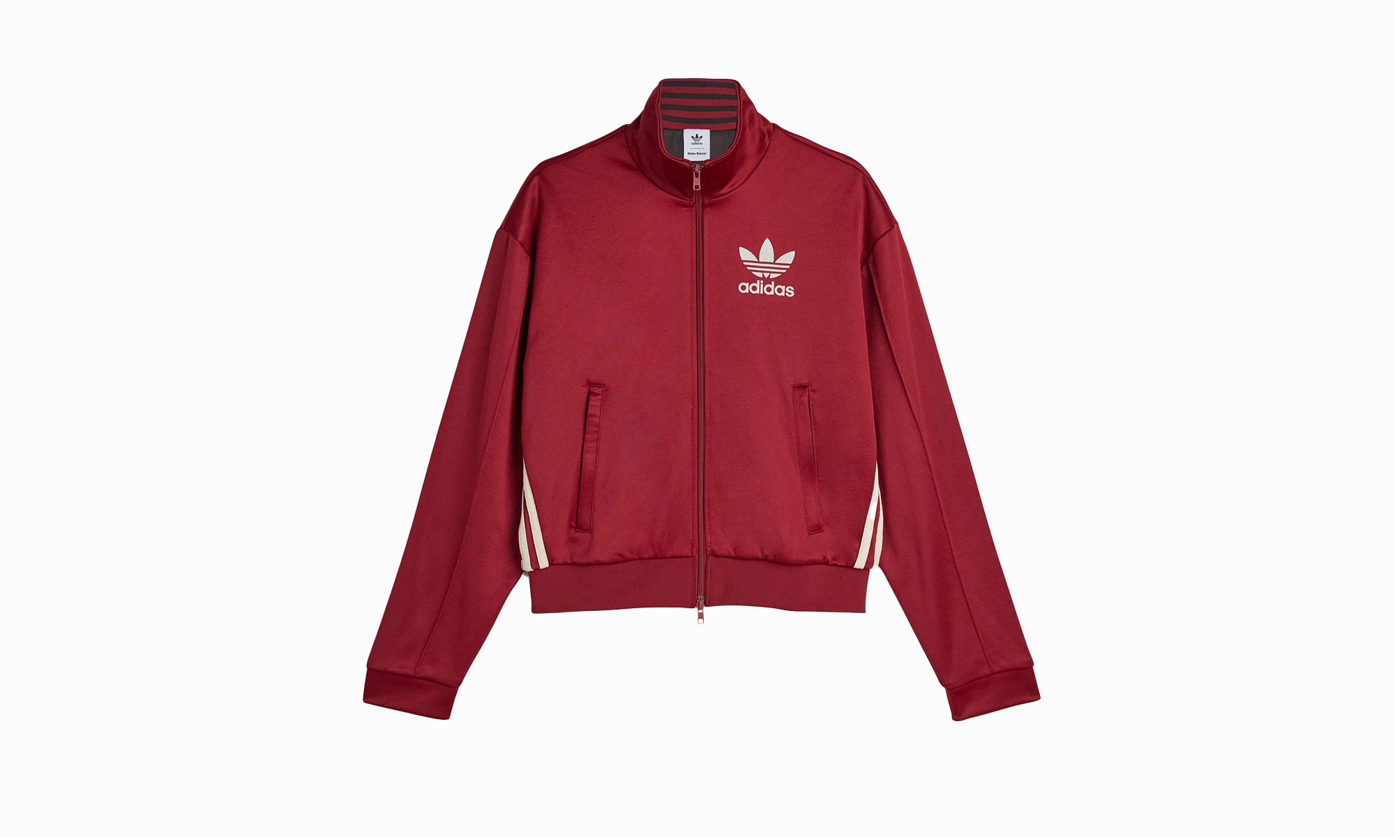 WALES BONNER TRACK TOP 'COLLEGIATE BURGUNDY' "Red" Cool Nylon