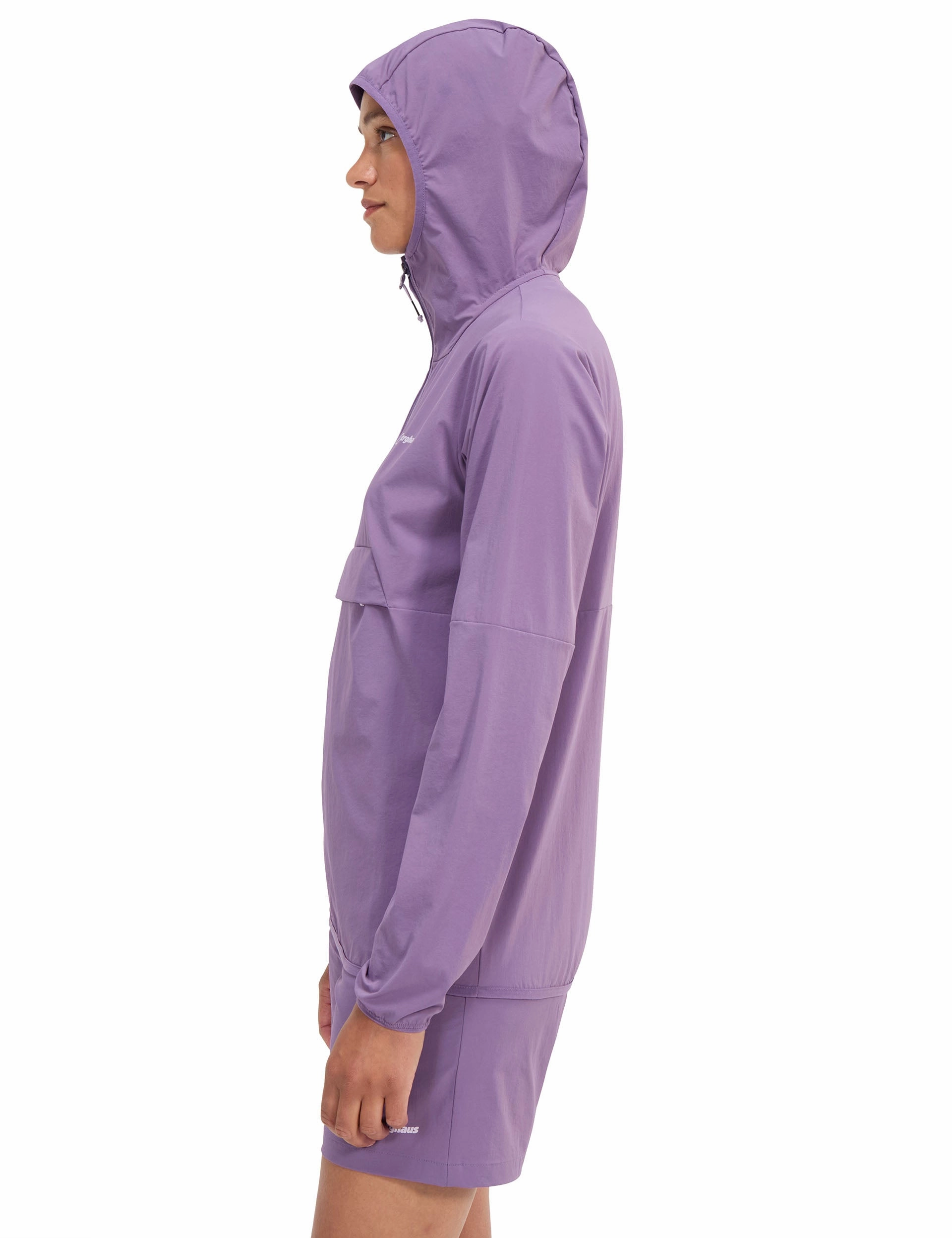 NonRestrictiveFit Double Layered Hood Wandermoor Wind Smock - Aura