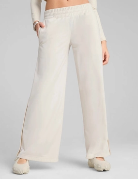 Gusseted Crotch Design Tear Resistant Polyester Wardrobe Ess Low Rise Popper Pants - Alpine Snow