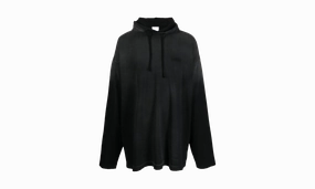Washed Double Jersey Gradient Hoodie "Black"