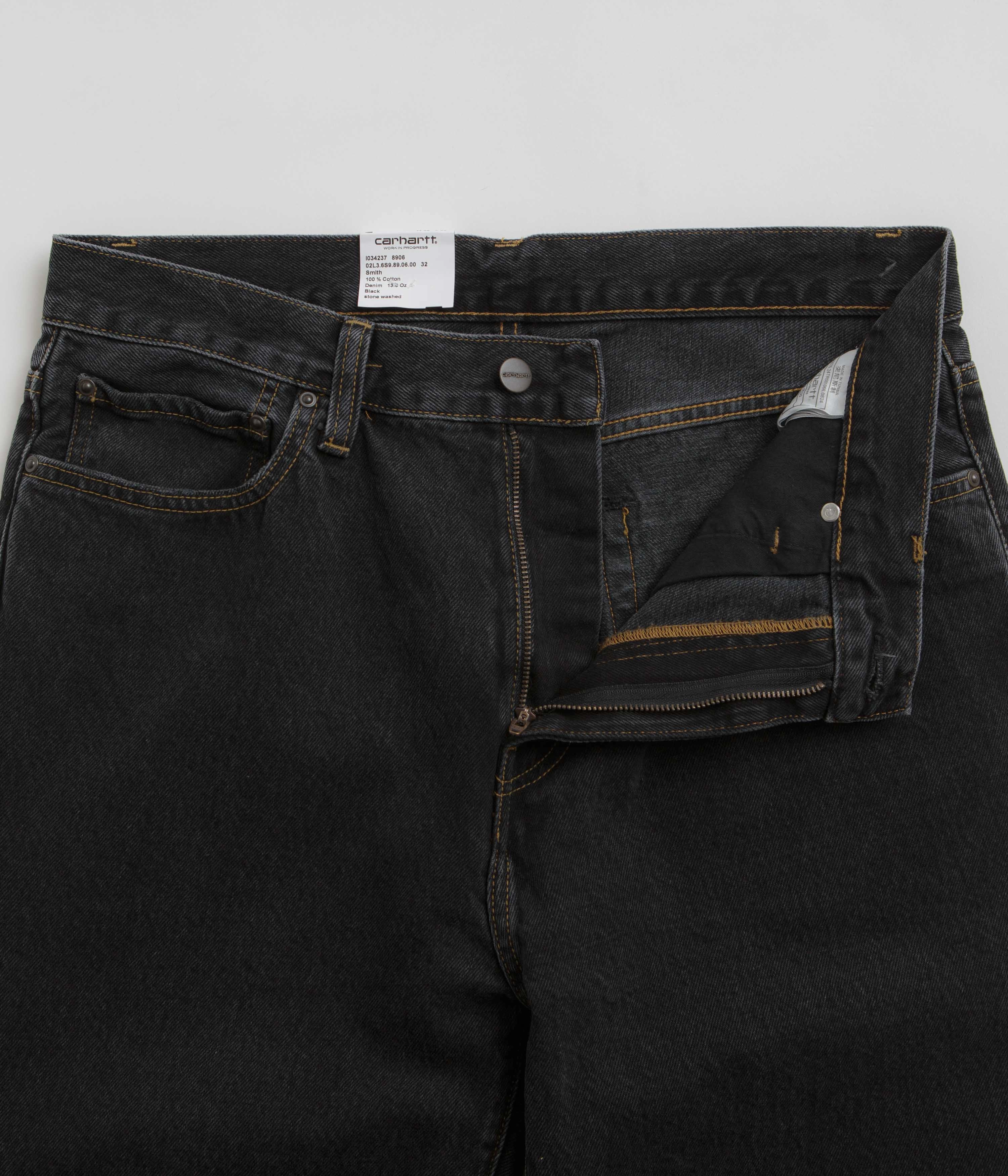Carhartt Aaron Pants - Stone Washed Black Flexible Seam