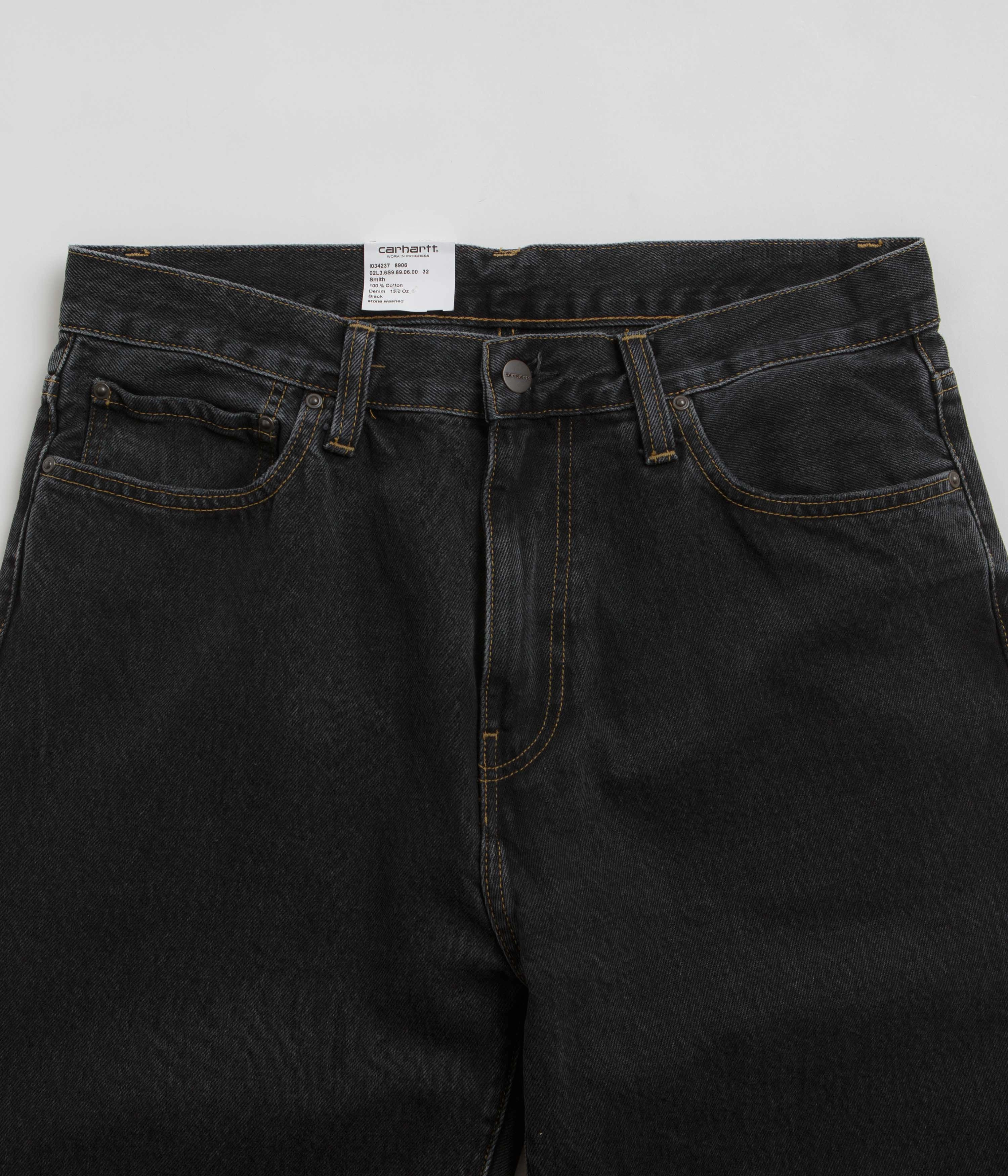 Non Irritating Tags Anti Odor Technology Carhartt Aaron Pants - Stone Washed Black
