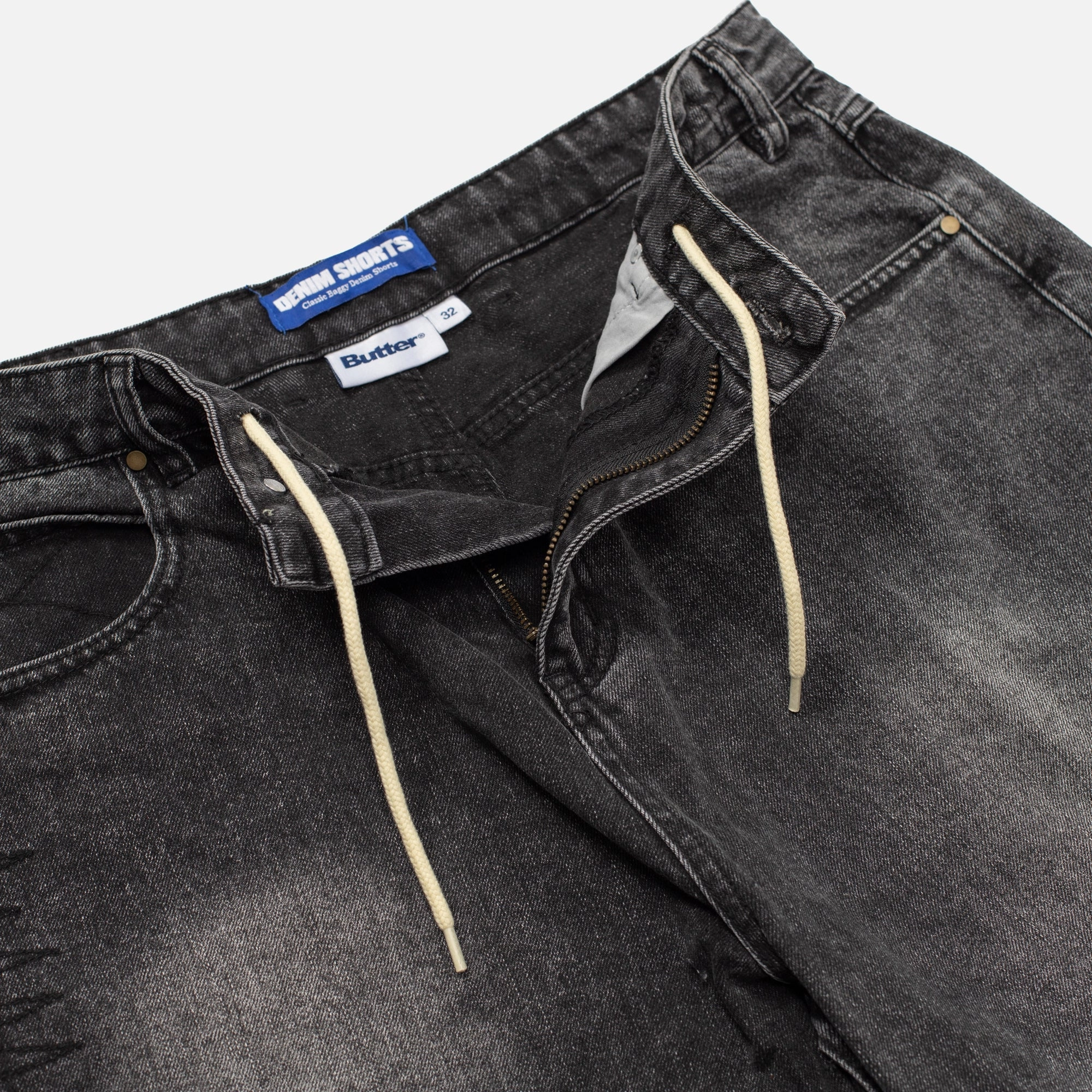 Stitch Denim Shorts Anti Pilling Technology RecycledPolyester