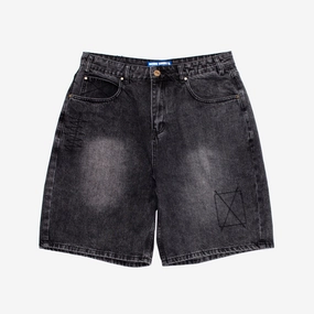 Bright Colors Stitch Denim Shorts