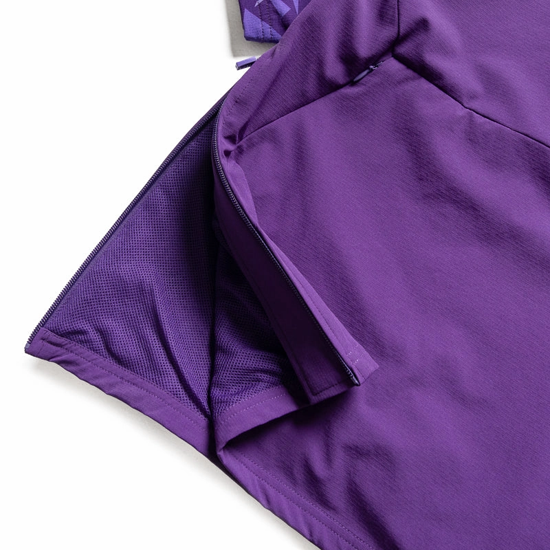 Style Statement Action Eastside Golf 1/2 Zip Nylon Wind Shirt - Violet