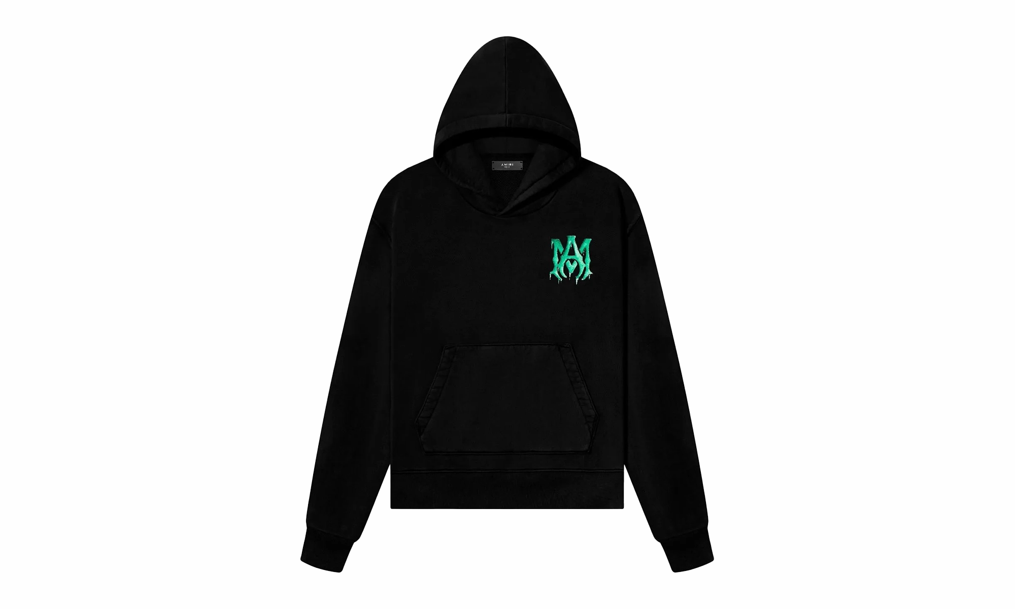 WATERCOLOR MA BLACK GREEN HOODIE "Black"