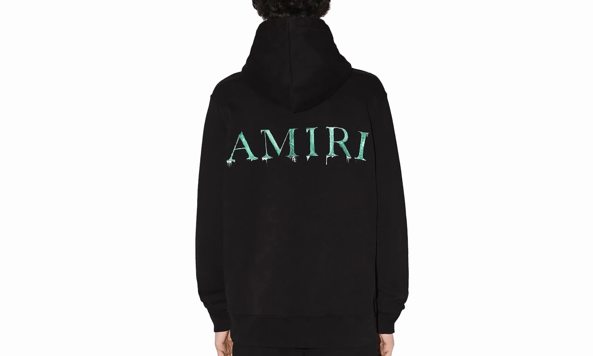 WATERCOLOR MA BLACK GREEN HOODIE "Black"