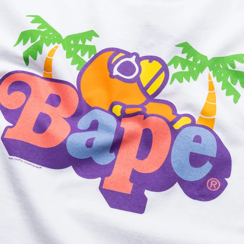 A Bathing Ape Colors Milo On Bape Summer Tee - White Preppy Style Ruffled