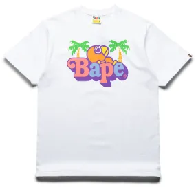 A Bathing Ape Colors Milo On Bape Summer Tee - White Brushed Cotton Blend