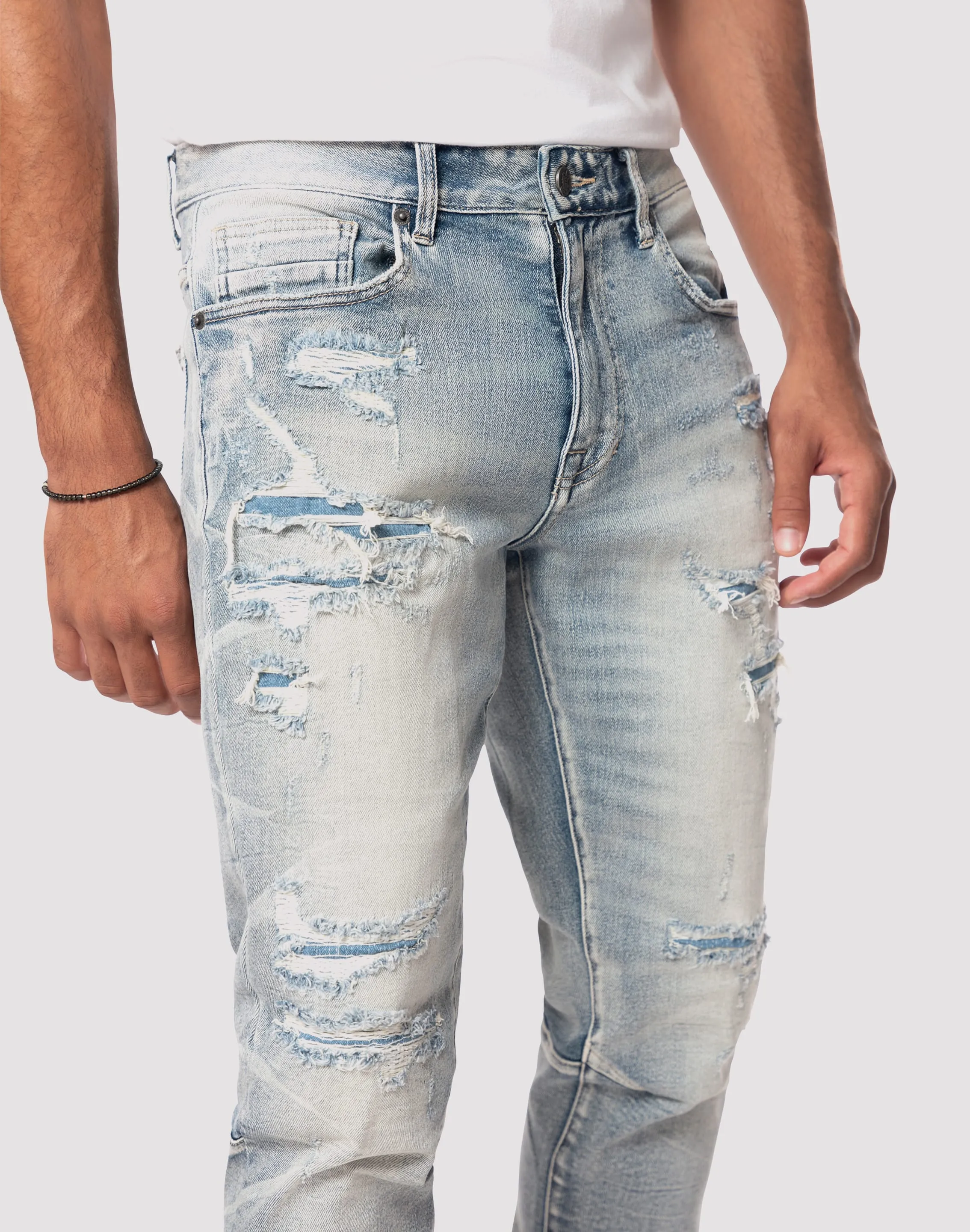 Trust Glow CompressionEnhanced Fit Grindhouse Side Streaked Slim Fit Jean