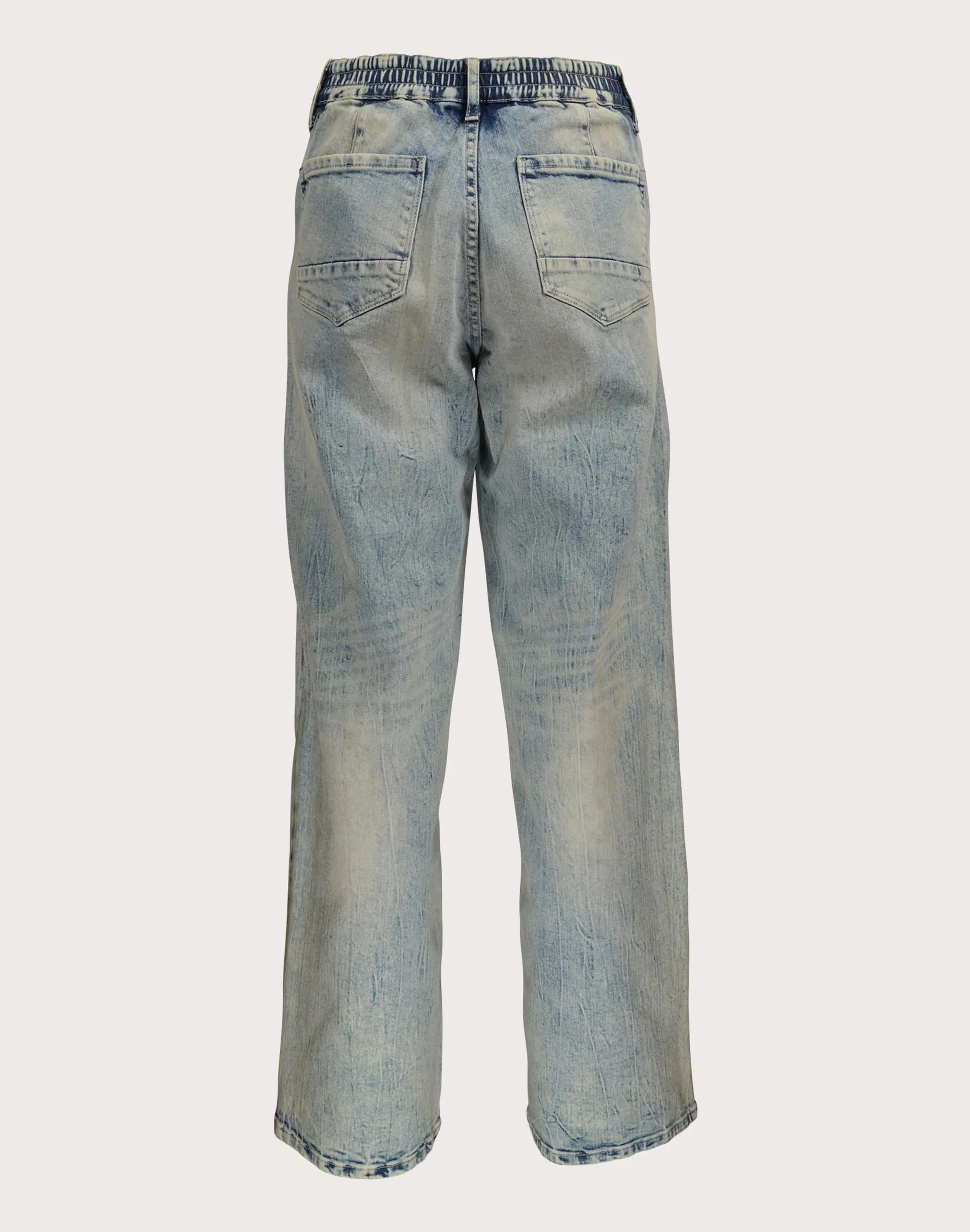 Grindhouse Wide Leg Denim Flame Pants Heavy Silk