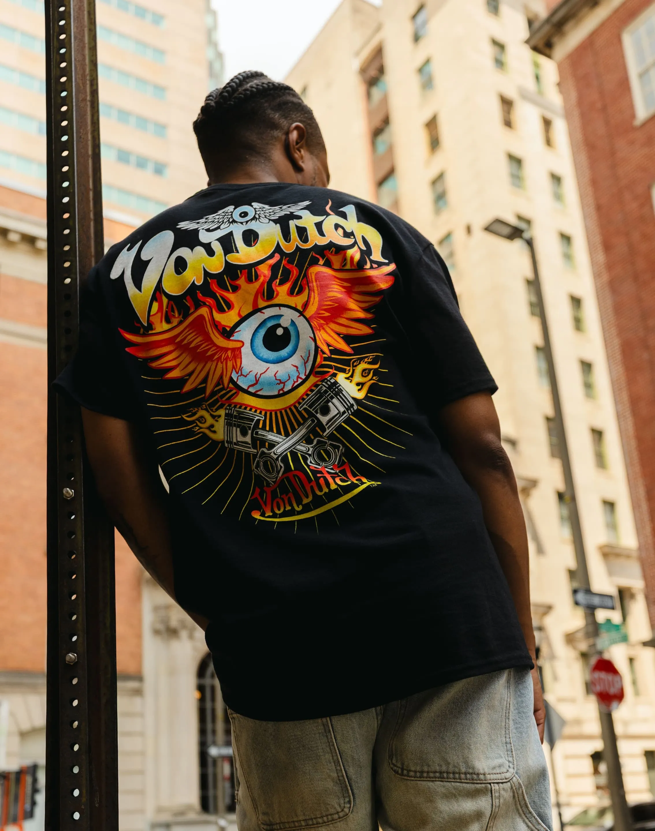 HypoallergenicMaterial Dance Light Von Dutch Flying Eye Tee