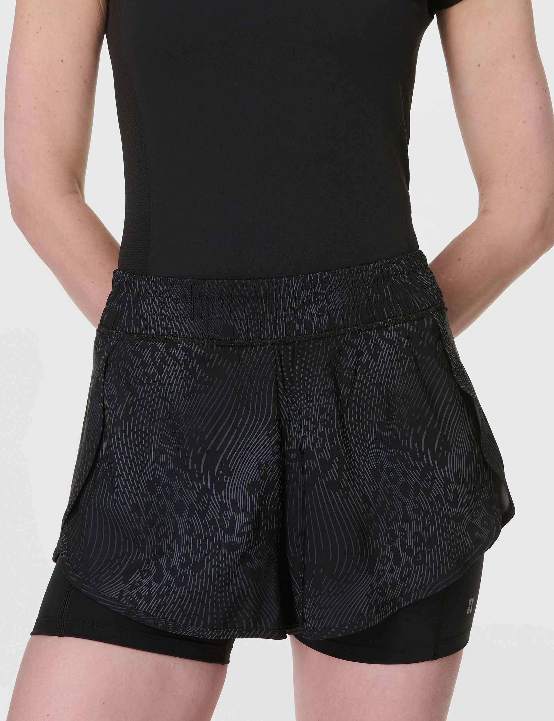 Get Set 2-in-1 Multi-Train Shorts - Grey Hybrid Leopard Print FasteningLoops Free Size Adjuster