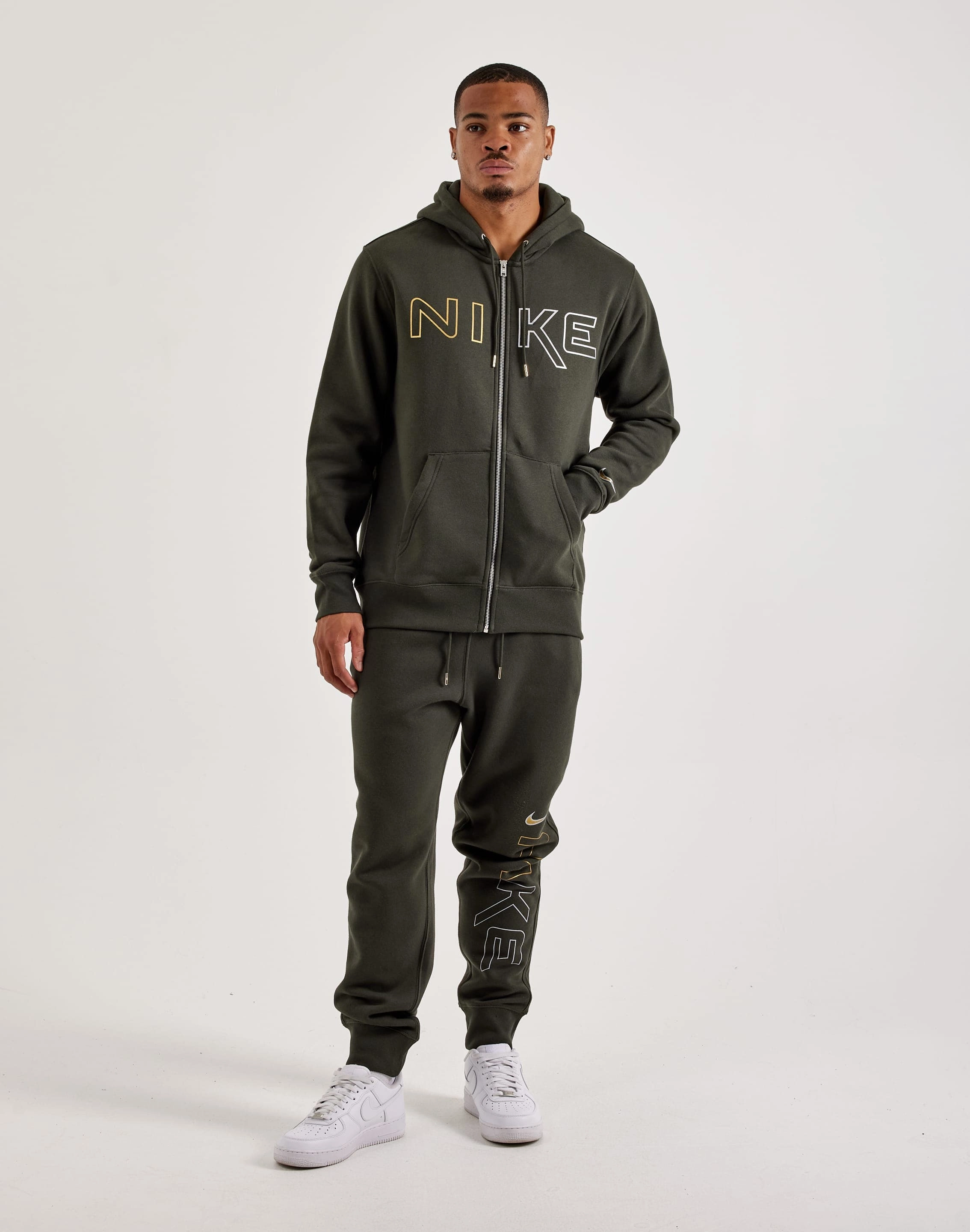 Nike Club Fleece Department Of Motion Full-Zip Hoodie MeshVentilation Adjustable Waistbands