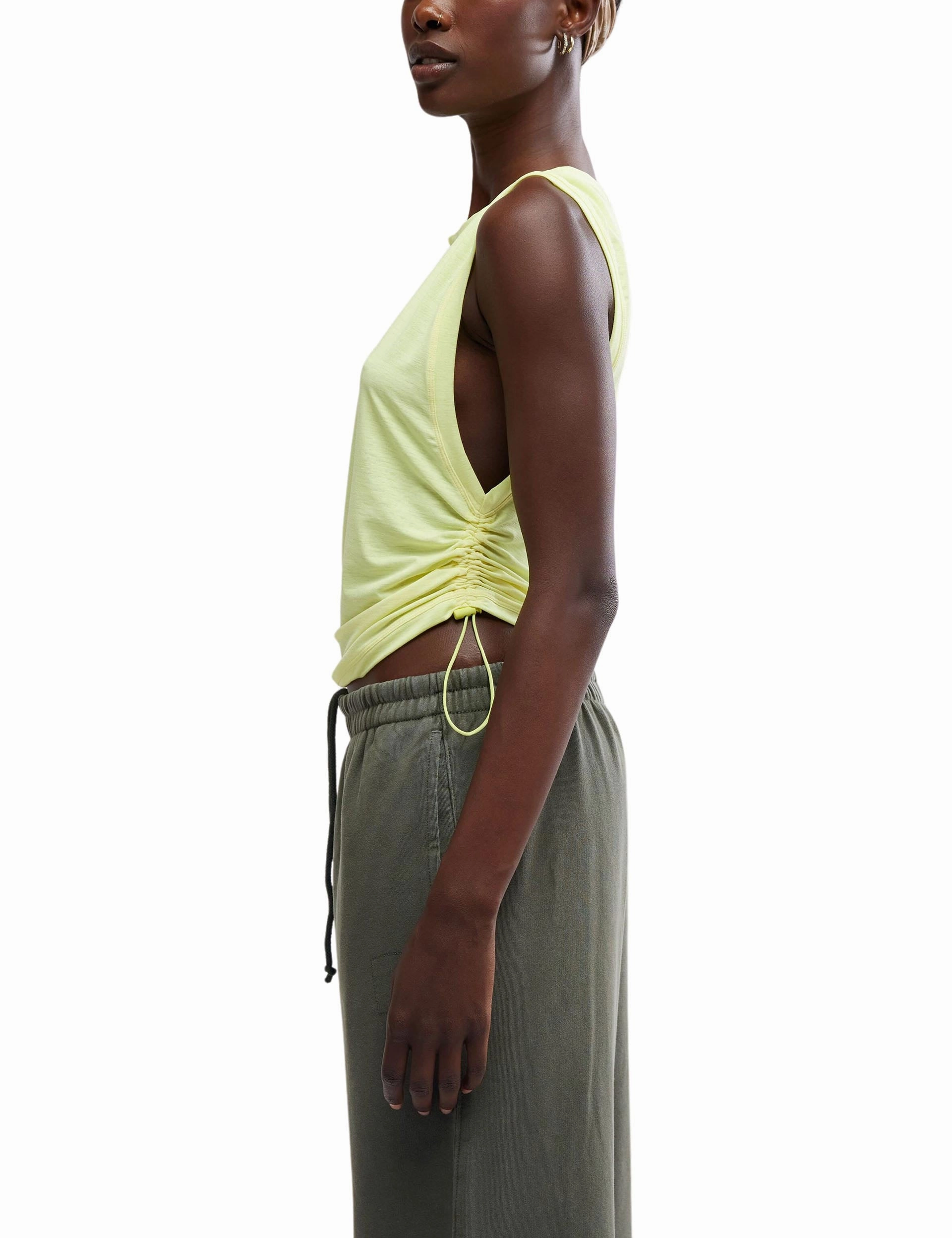 Tempo Sport Mode Muscle Tee - Sour Citrus Hobbyist - appealing Anti Ride Up Design